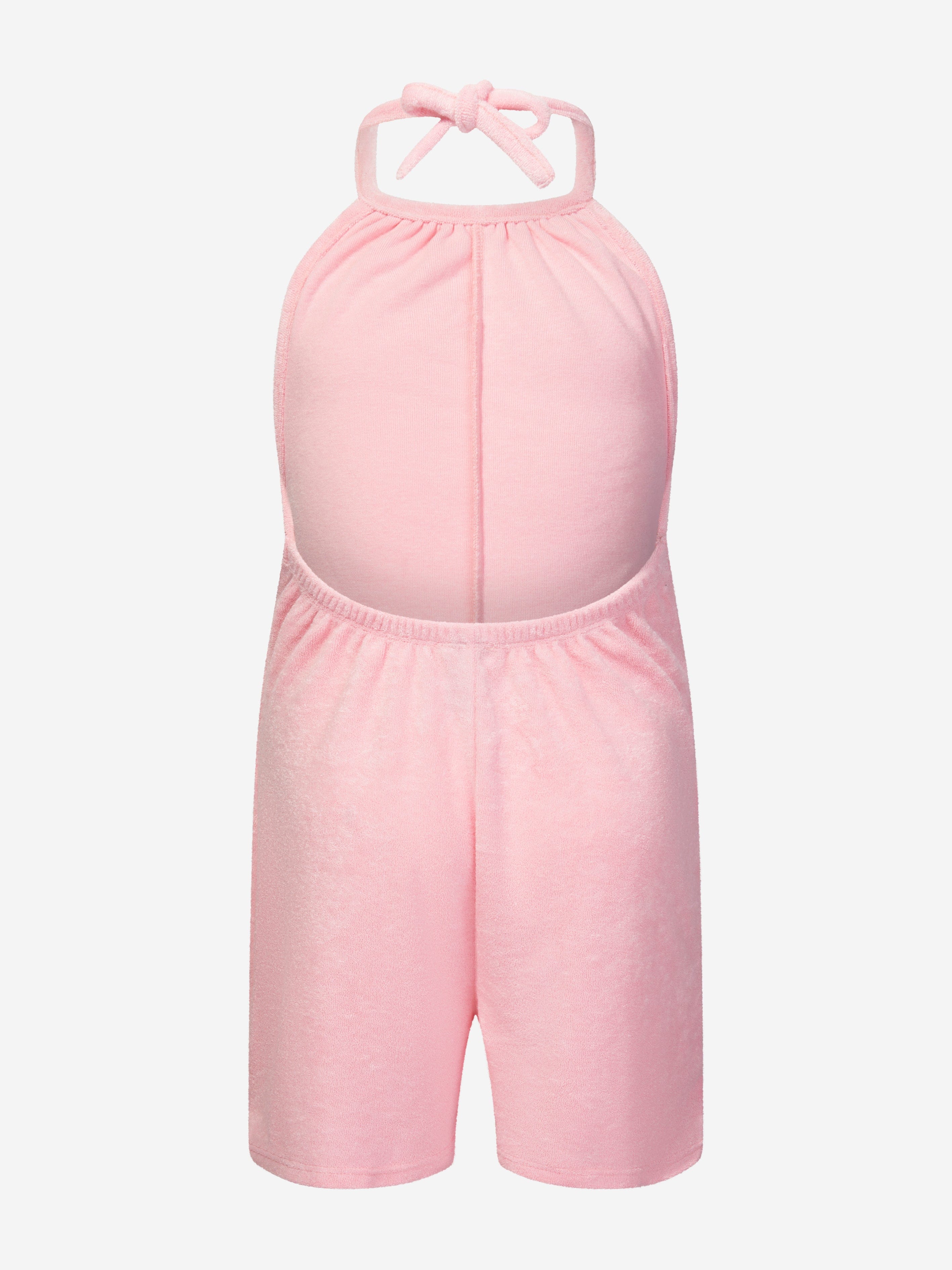 AY by AYLA Girls Towelling Halterneck Romper in Pink