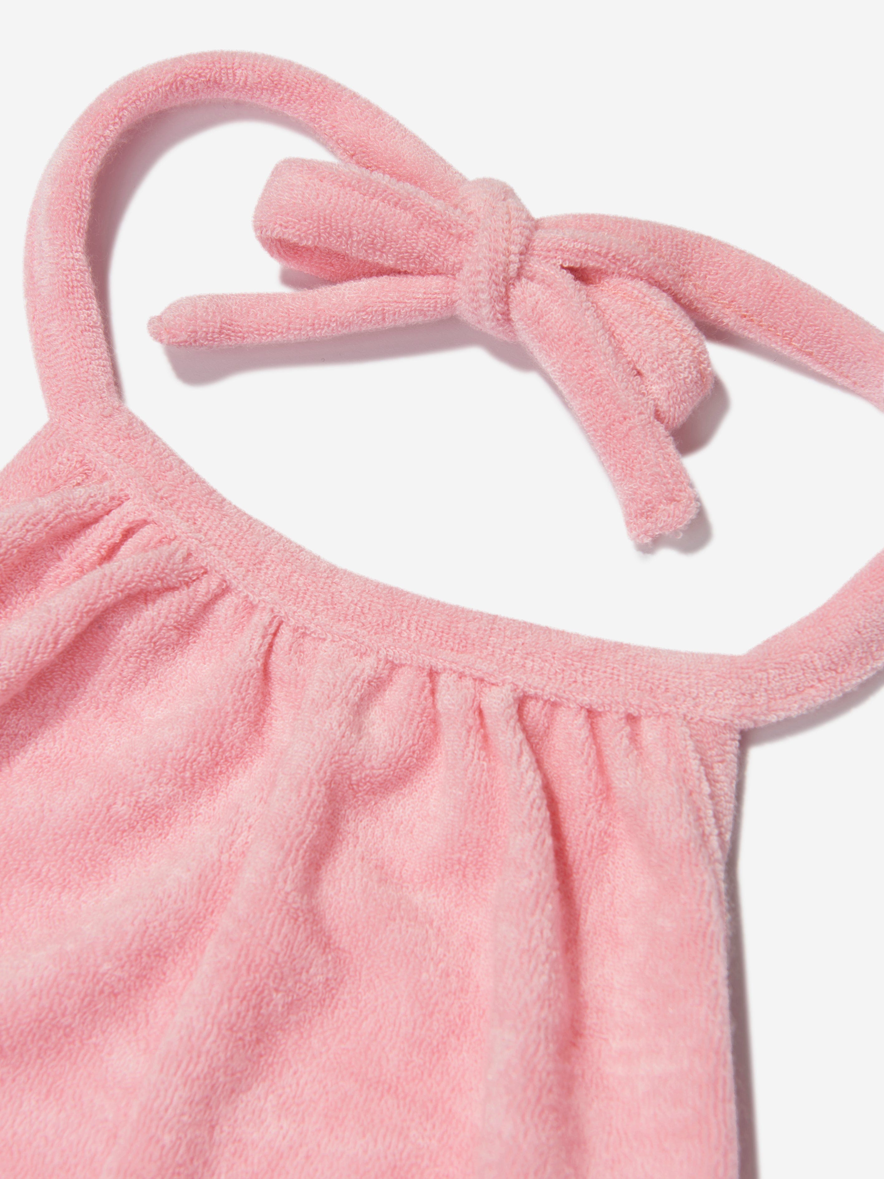 AY by AYLA Girls Towelling Halterneck Romper in Pink