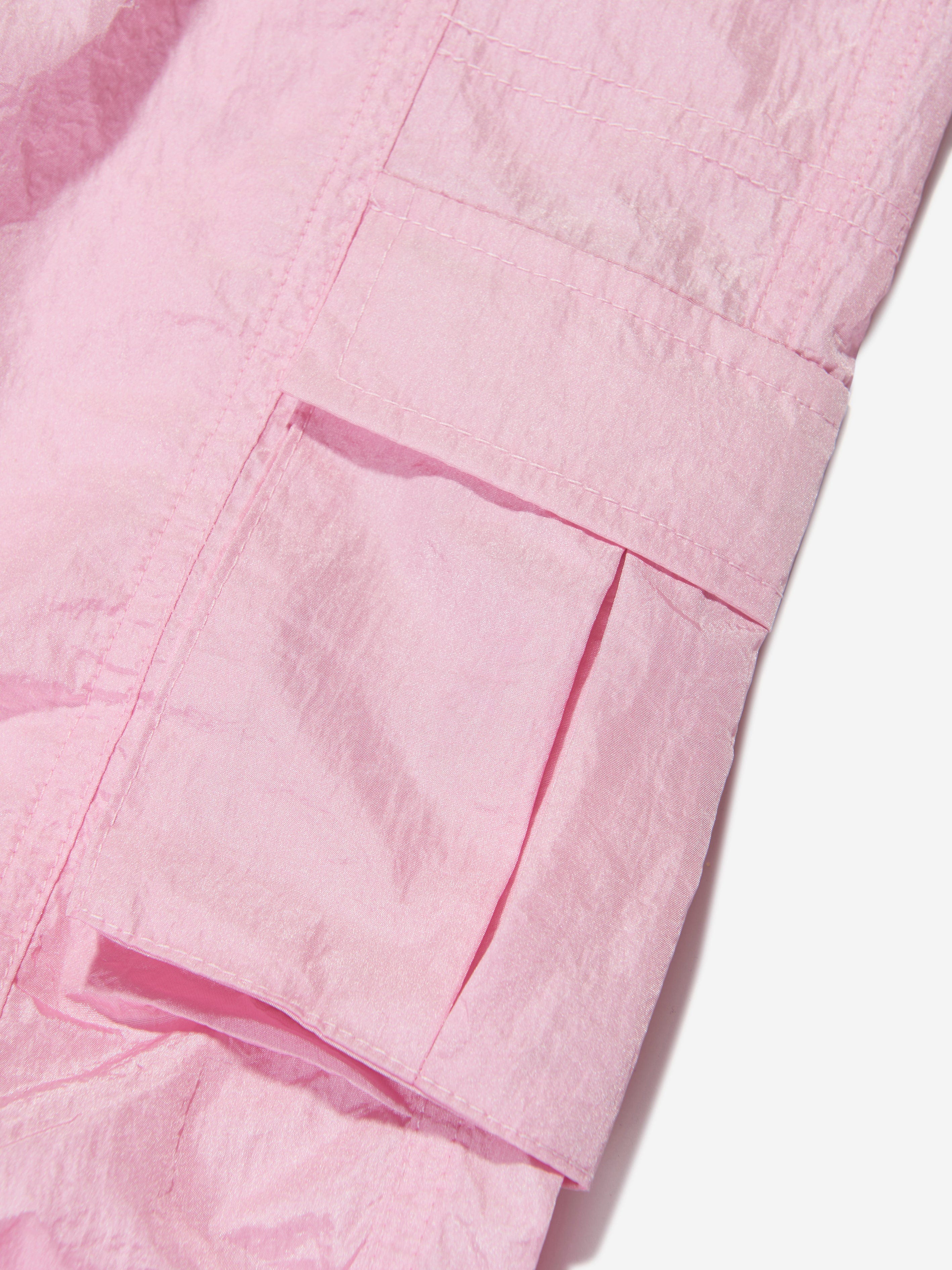 AY by AYLA Girls Nylon Cargo Trousers in Pink