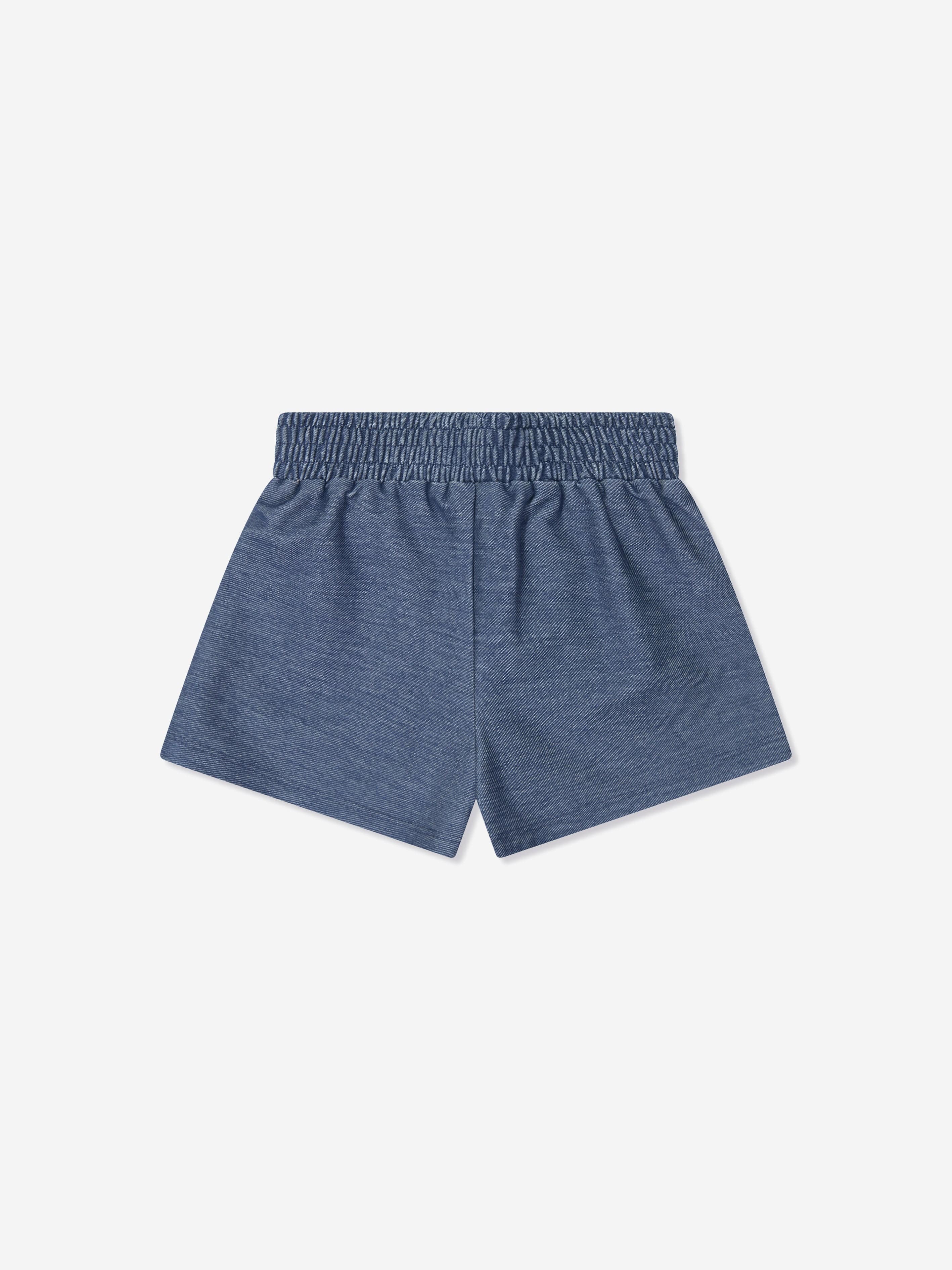 AY by AYLA Girls Denim Look Shorts in Blue