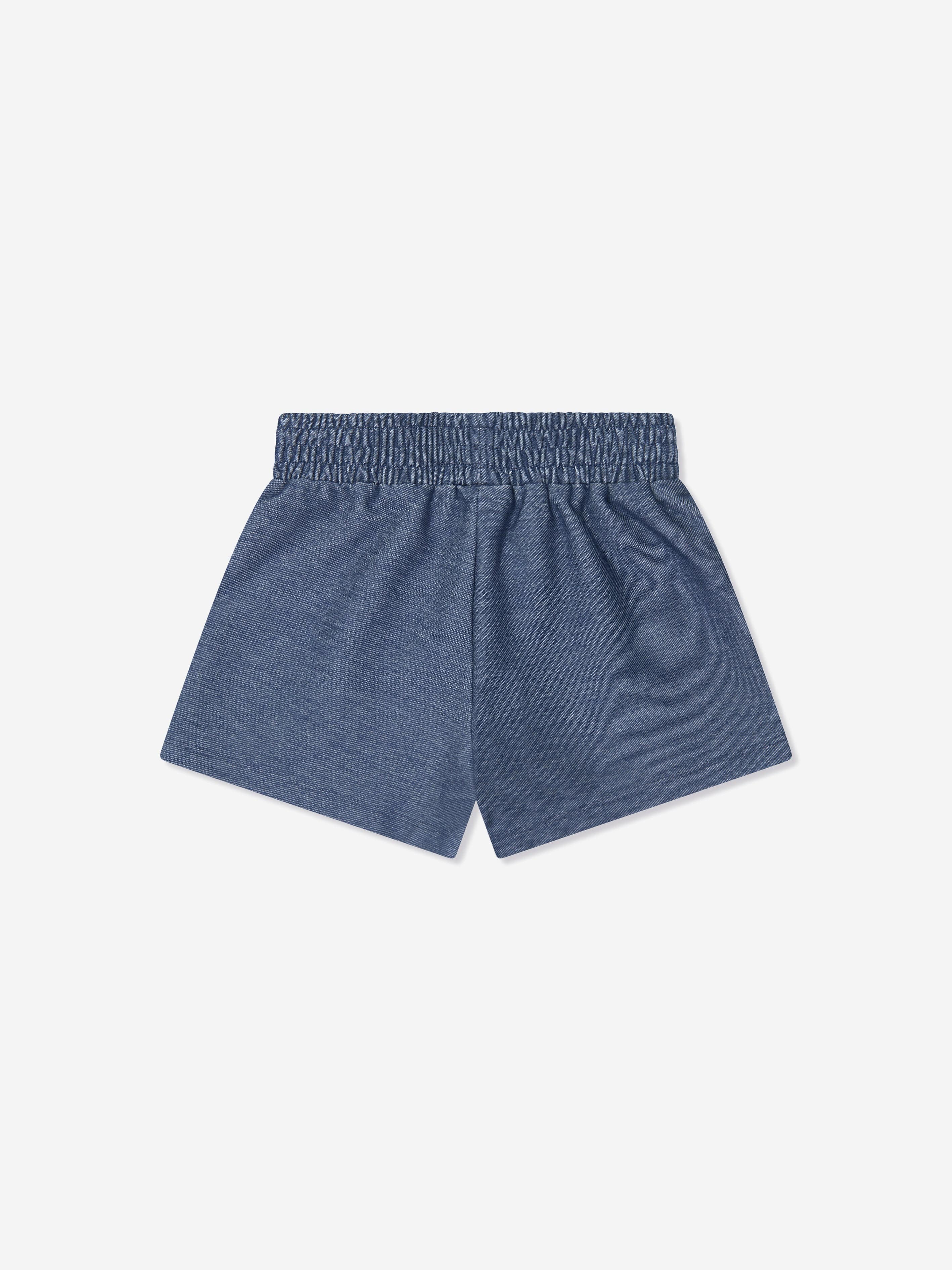 AY by AYLA Girls Denim Look Shorts in Blue