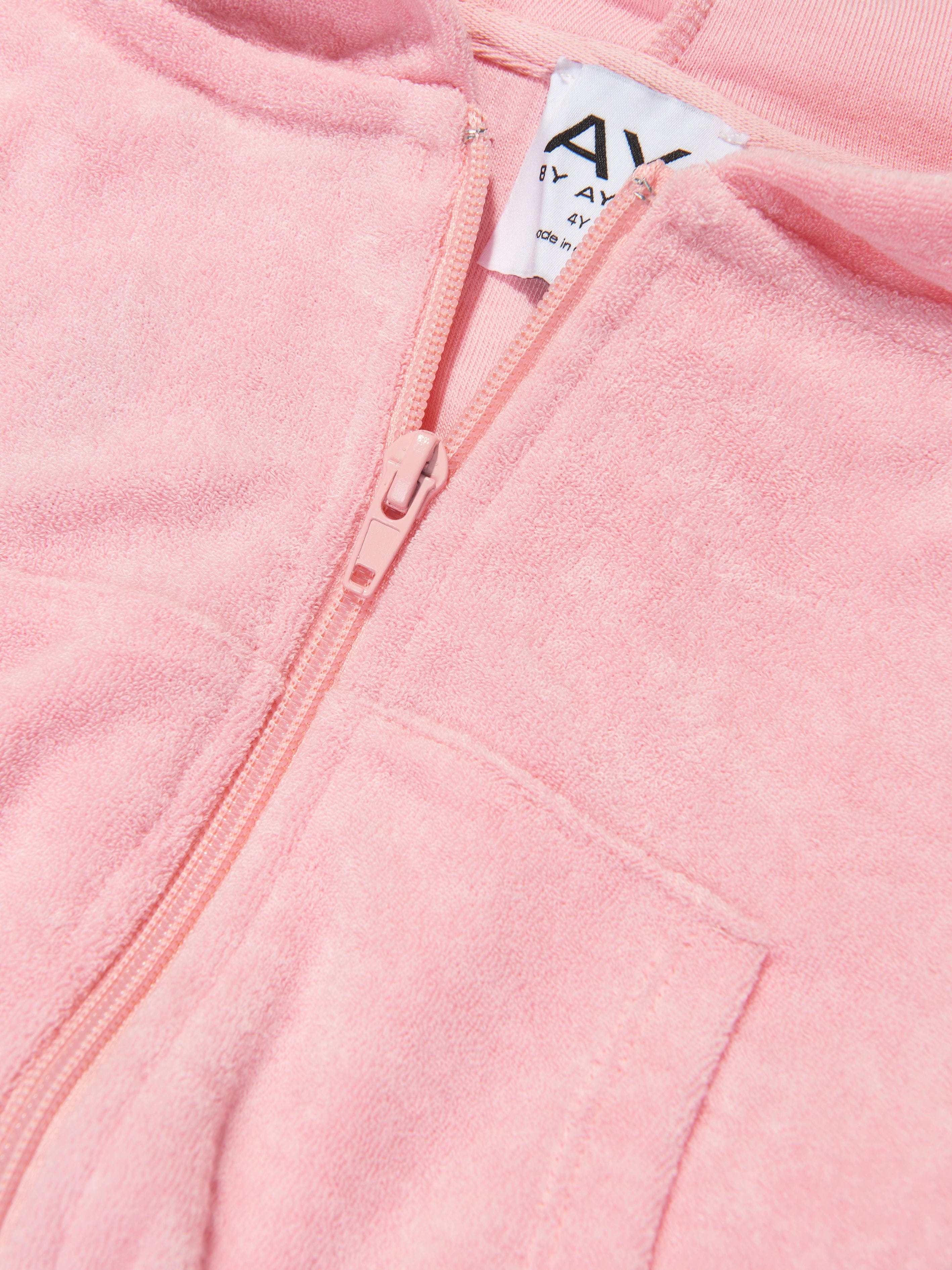 AY by AYLA Girls Towelling Hoodie in Pink