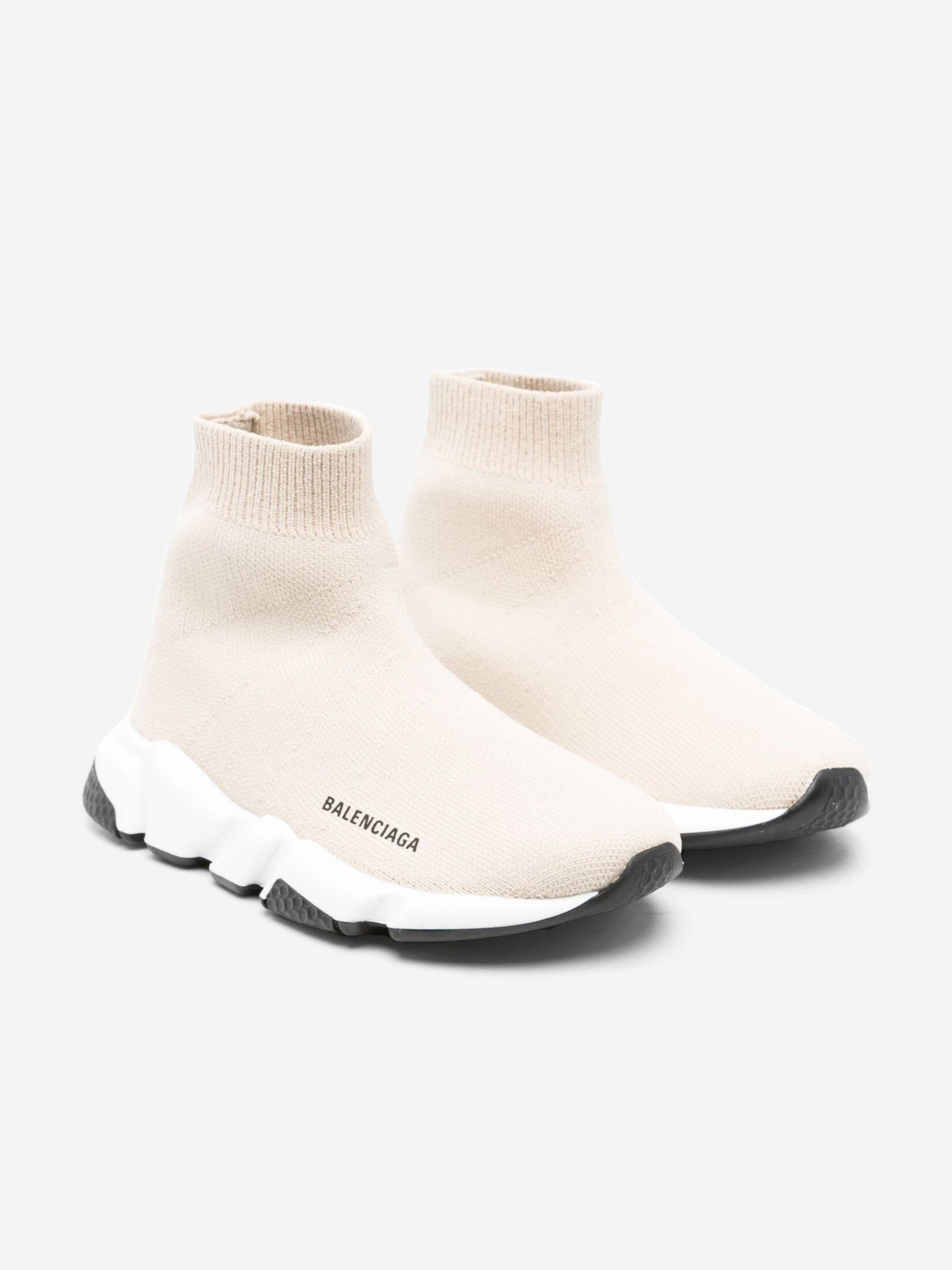 Balenciaga Kids Speed Trainers in Beige