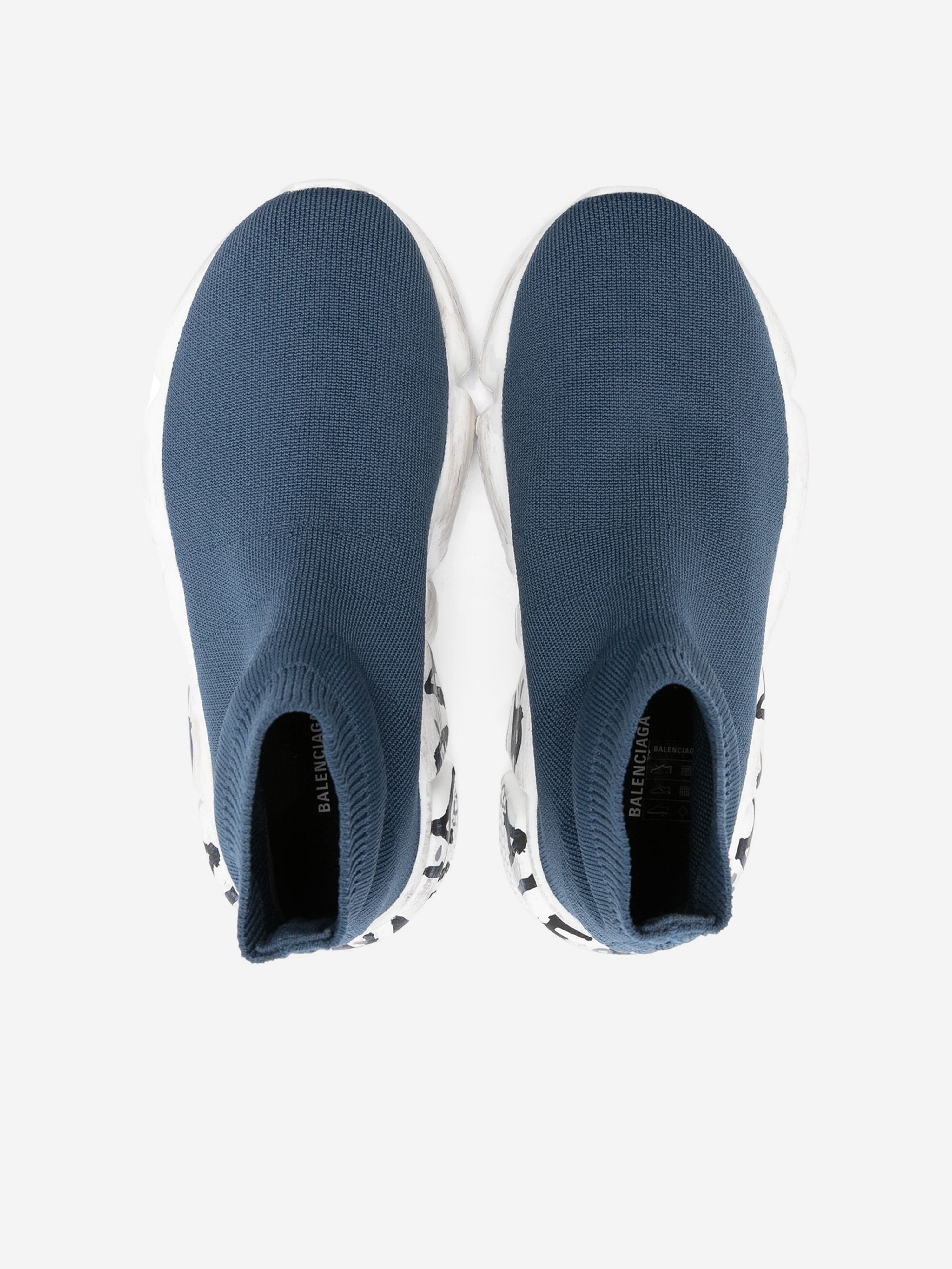 Balenciaga Kids Speed Trainers in Blue