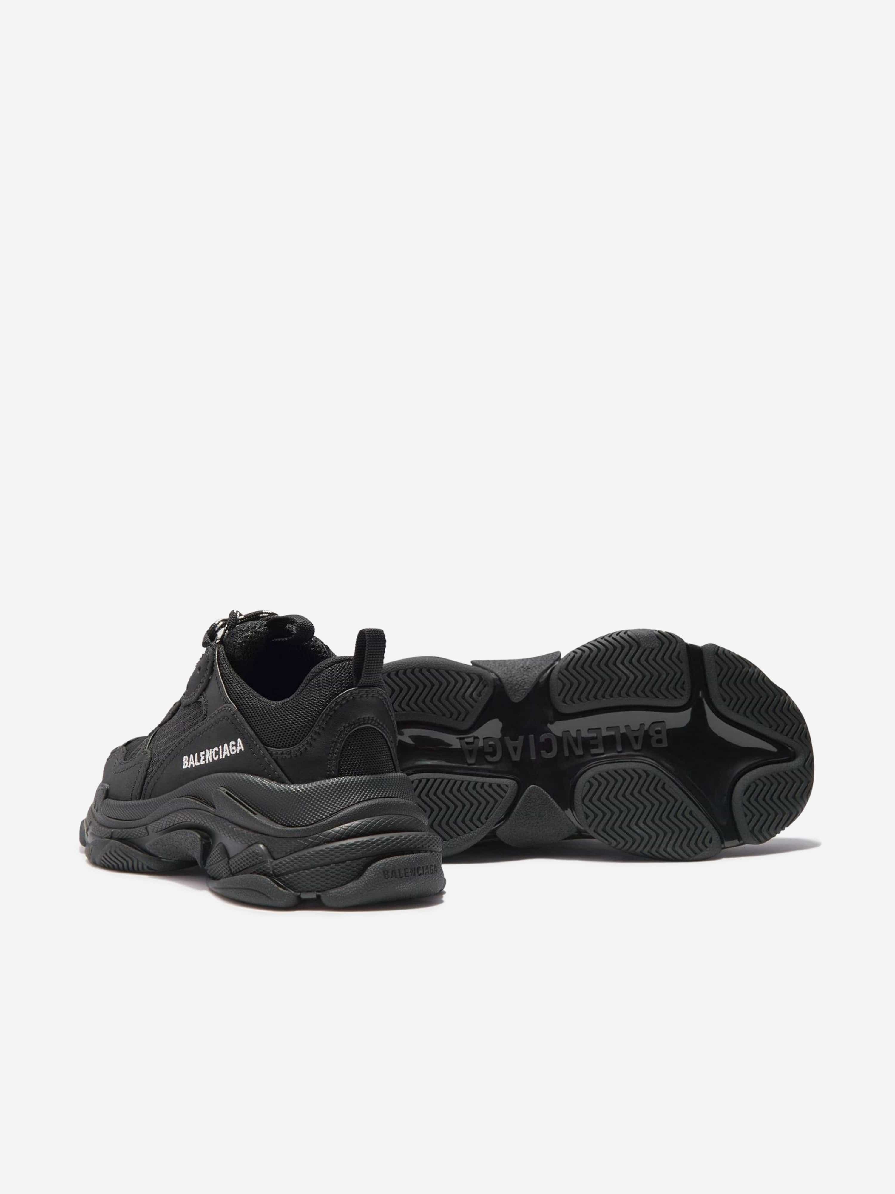 Balenciaga Kids Triple S Trainers in Black