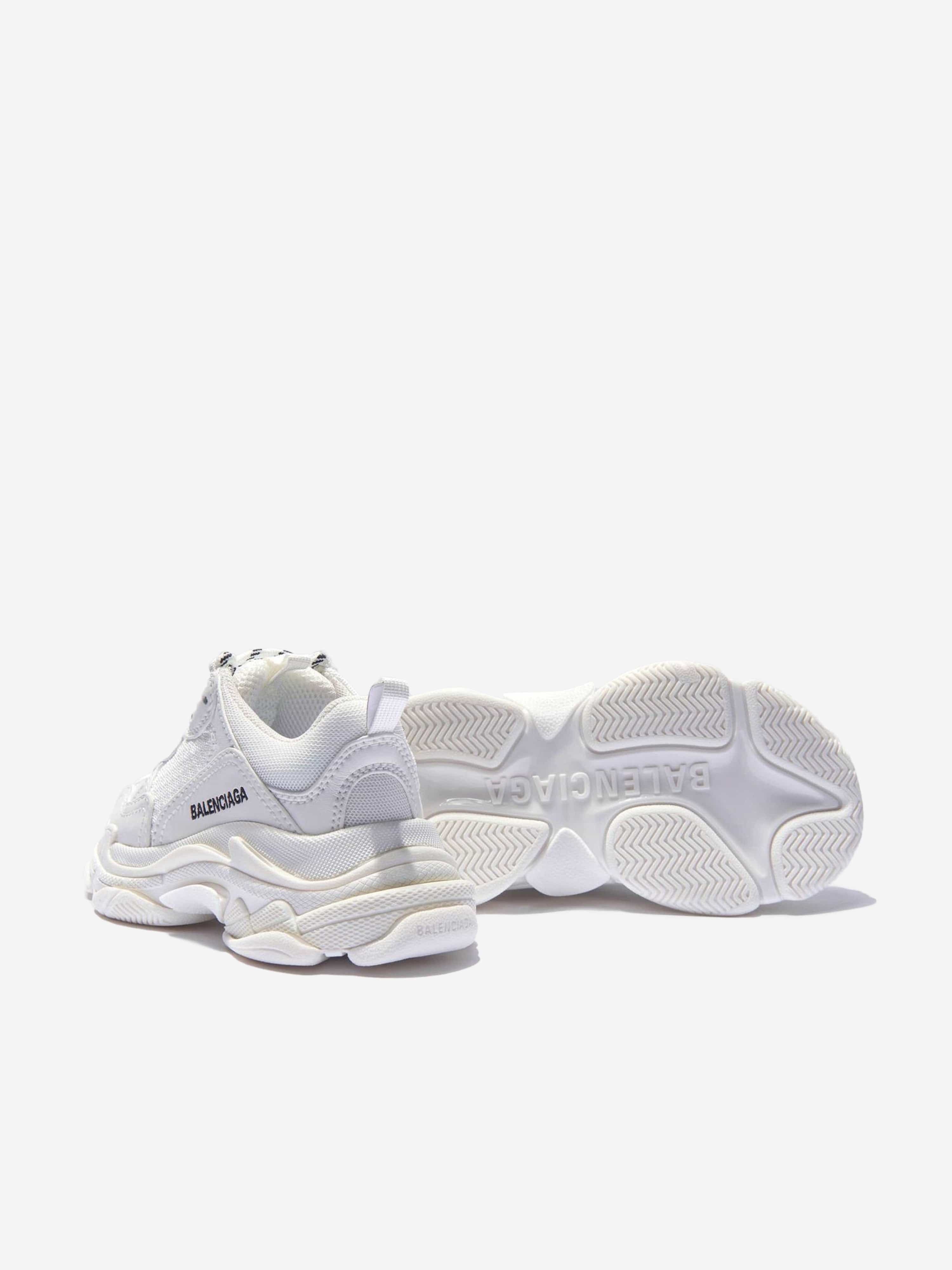 Balenciaga Kids Triple S Trainers in White