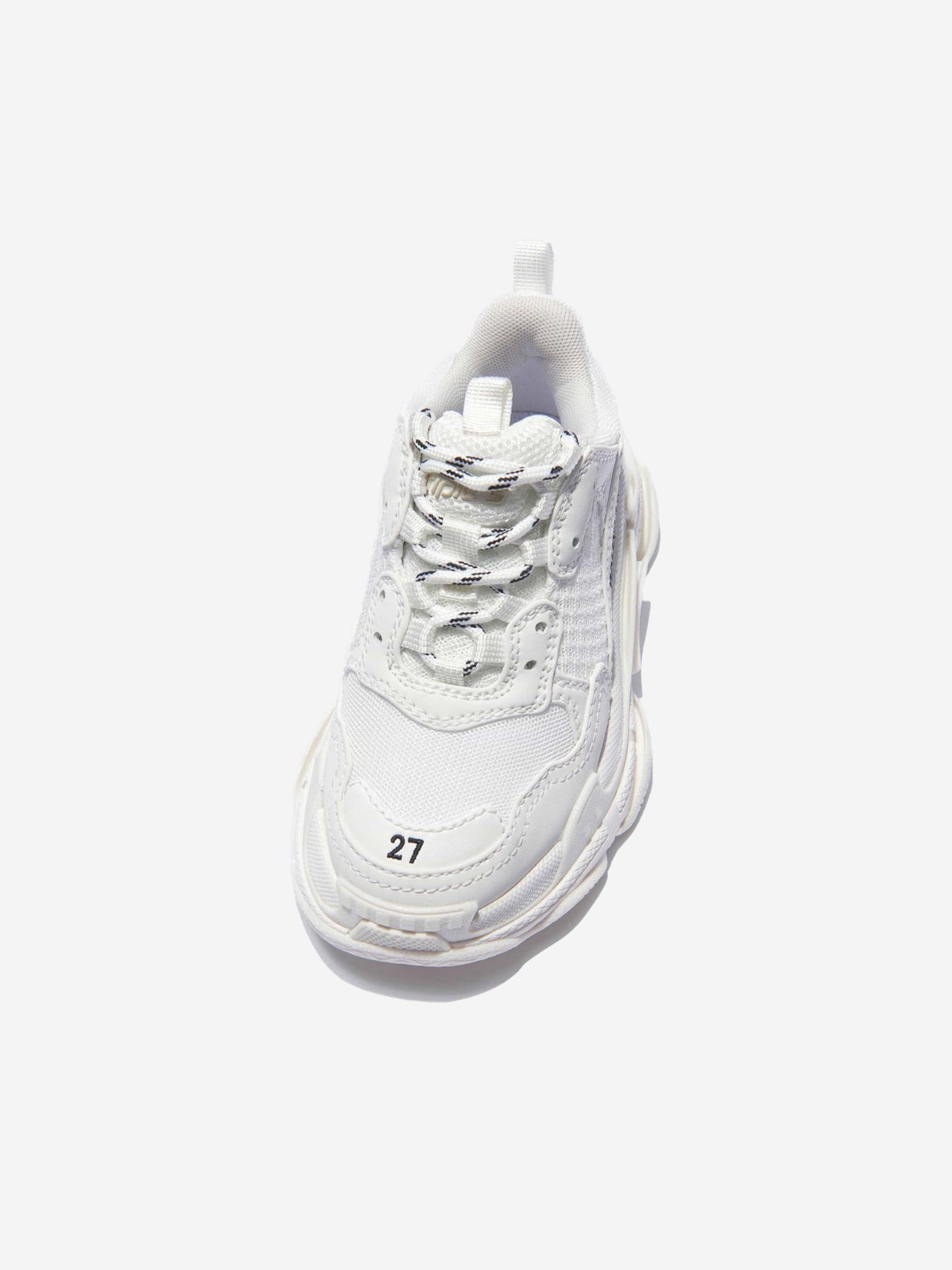 Balenciaga Kids Triple S Trainers in White