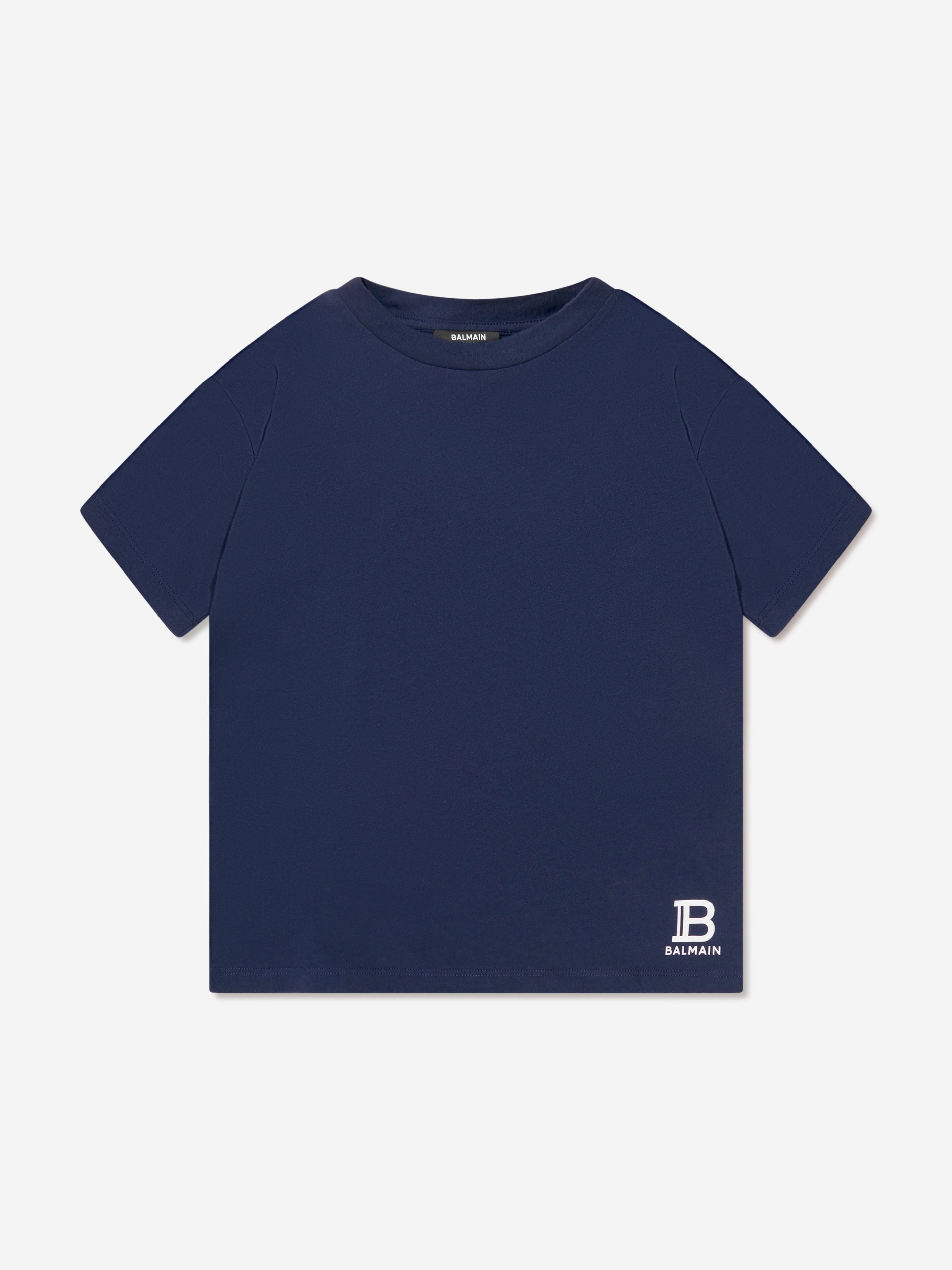 Balmain Boys Logo T-Shirt in Blue