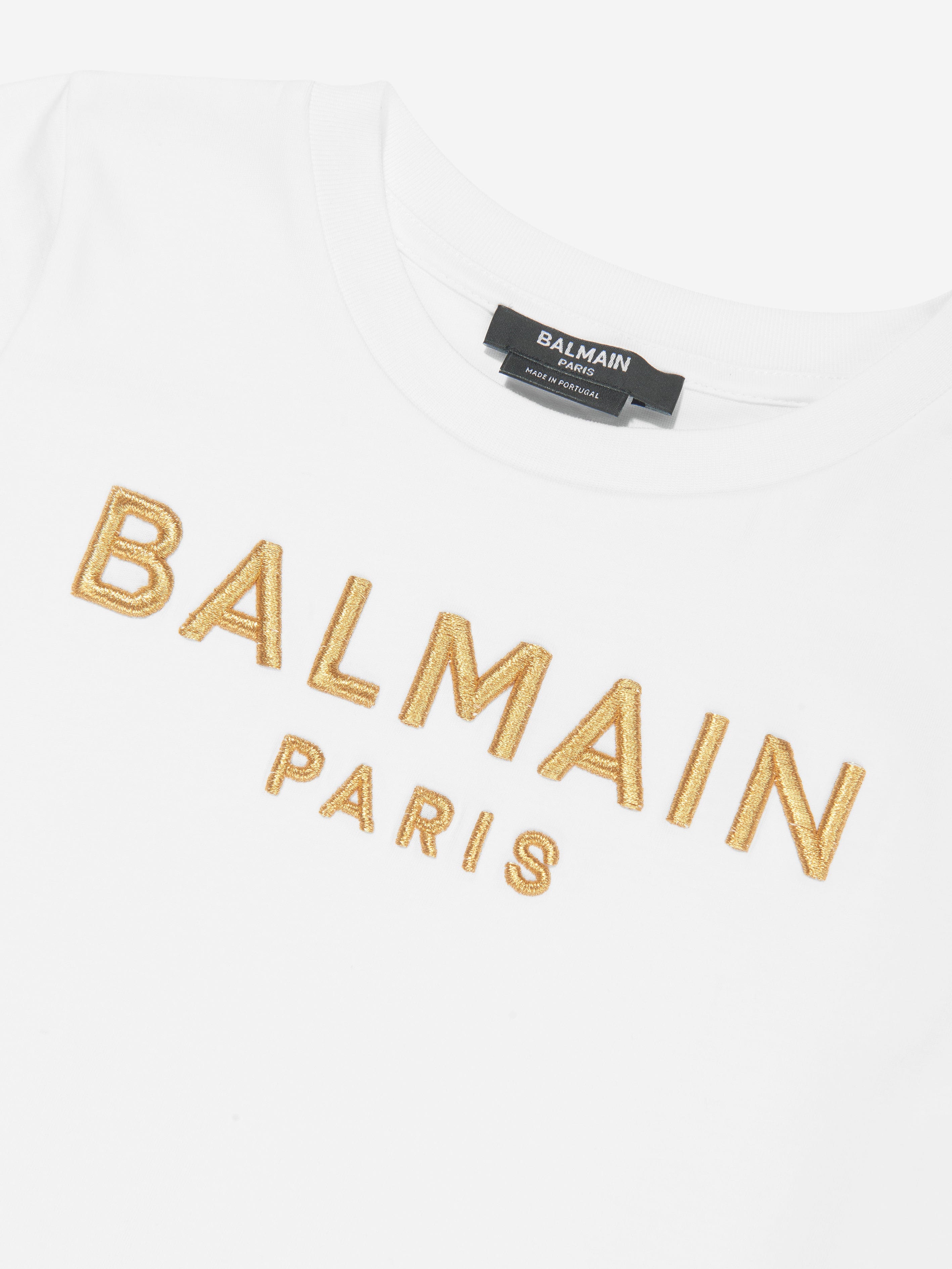 Balmain Girls Logo T-Shirt in White