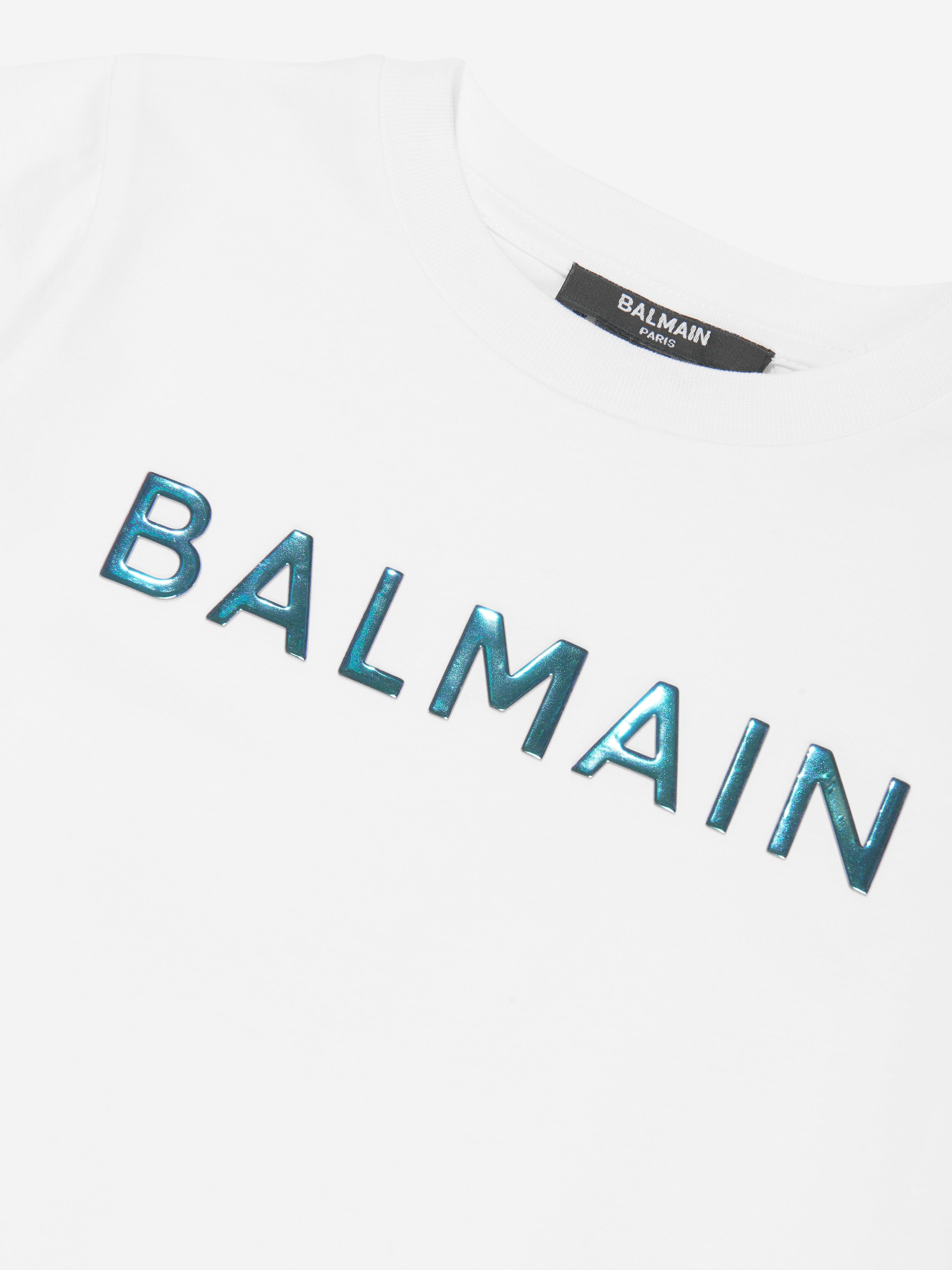 Balmain Boys Logo T-Shirt in White