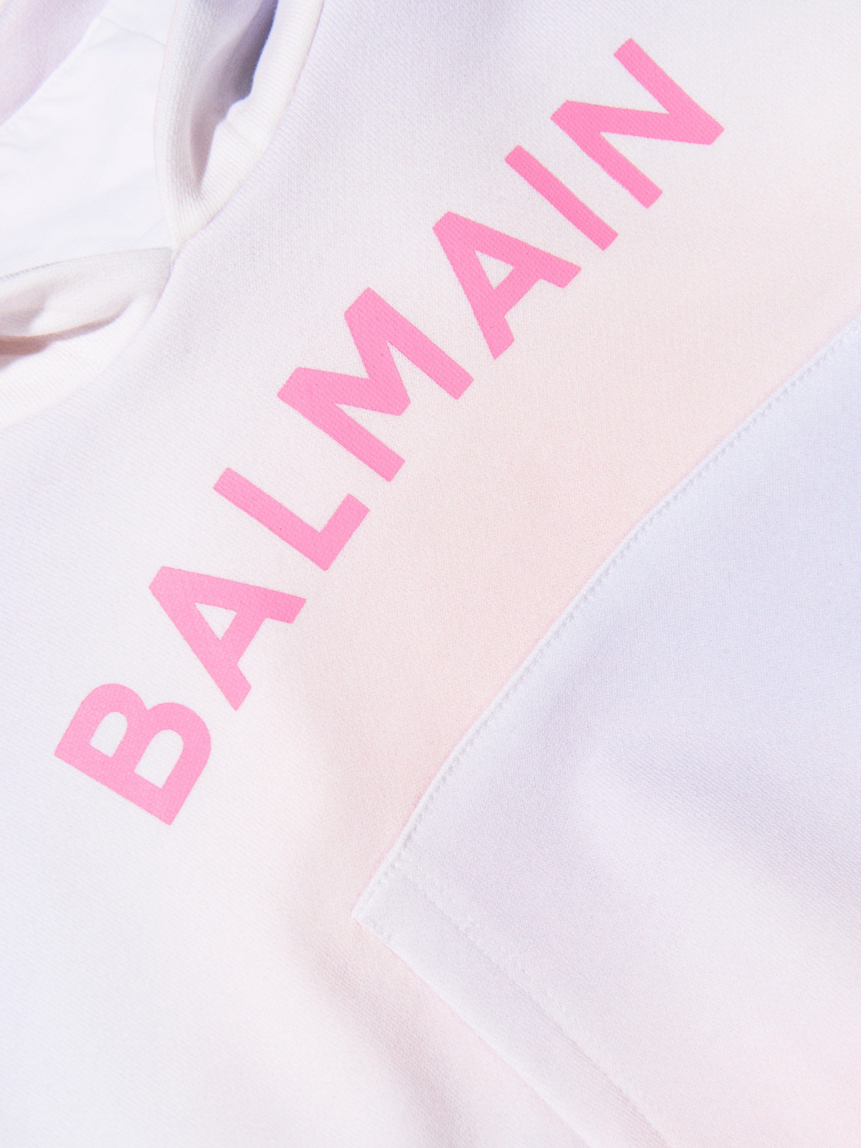 Balmain Girls Logo Hoodie in Pink