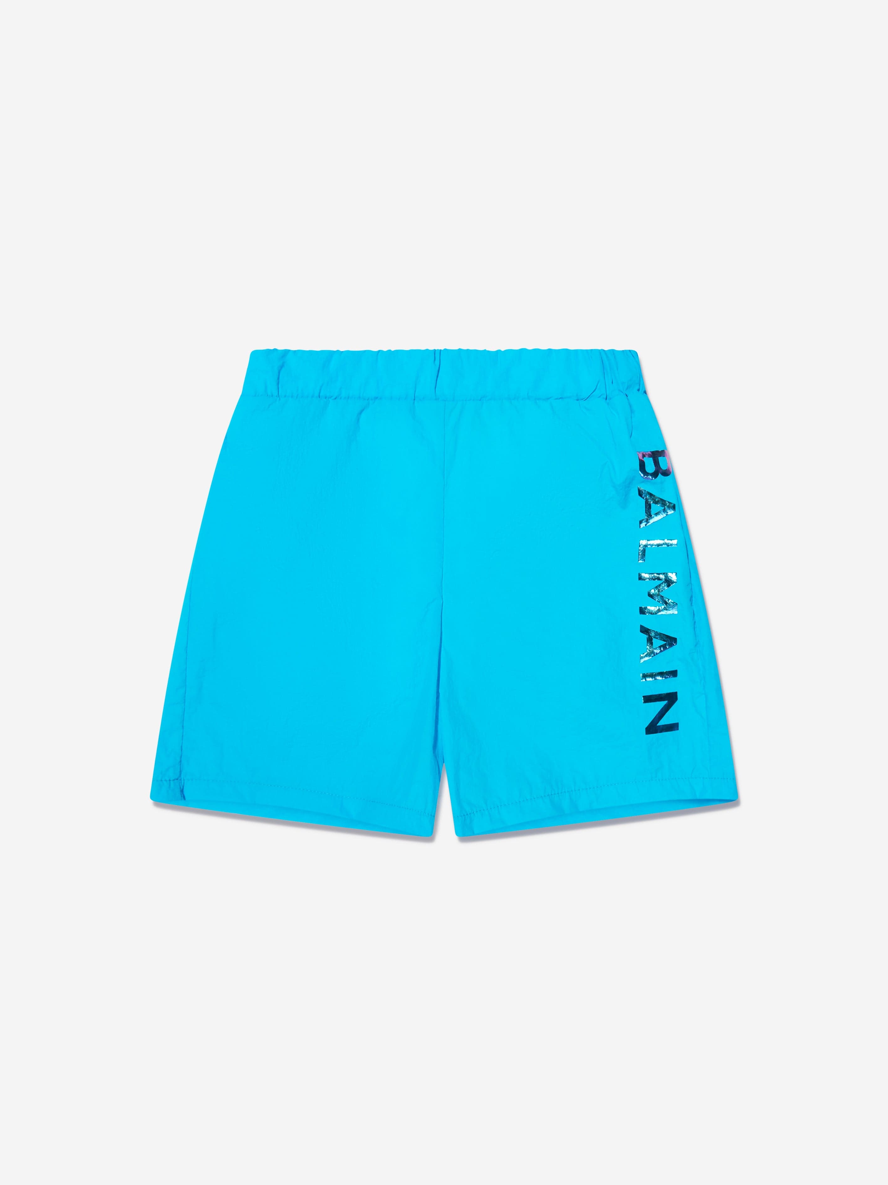 Balmain Boys Logo Swim Shorts in Blue