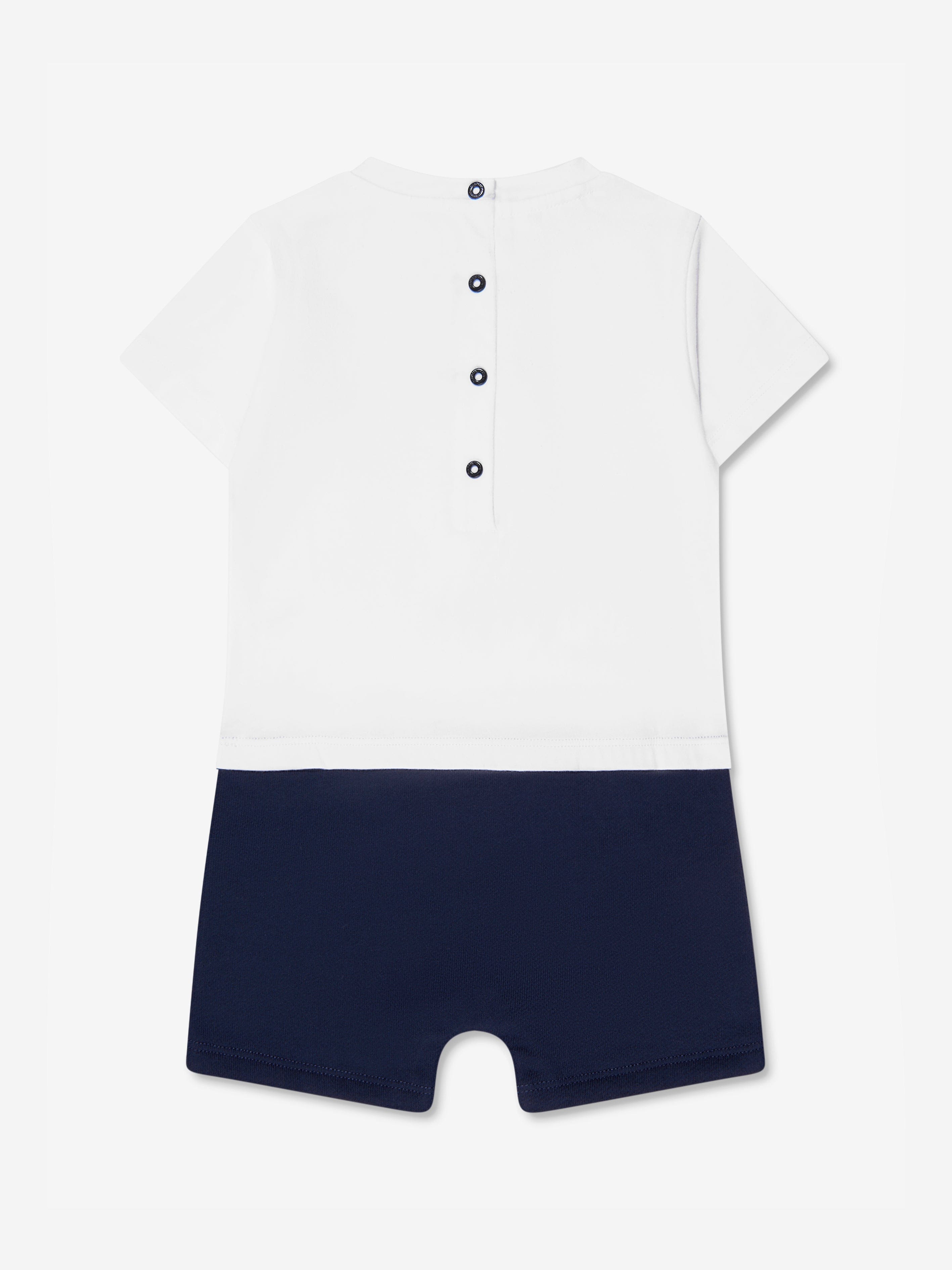 Balmain Baby Boys Logo Romper in White