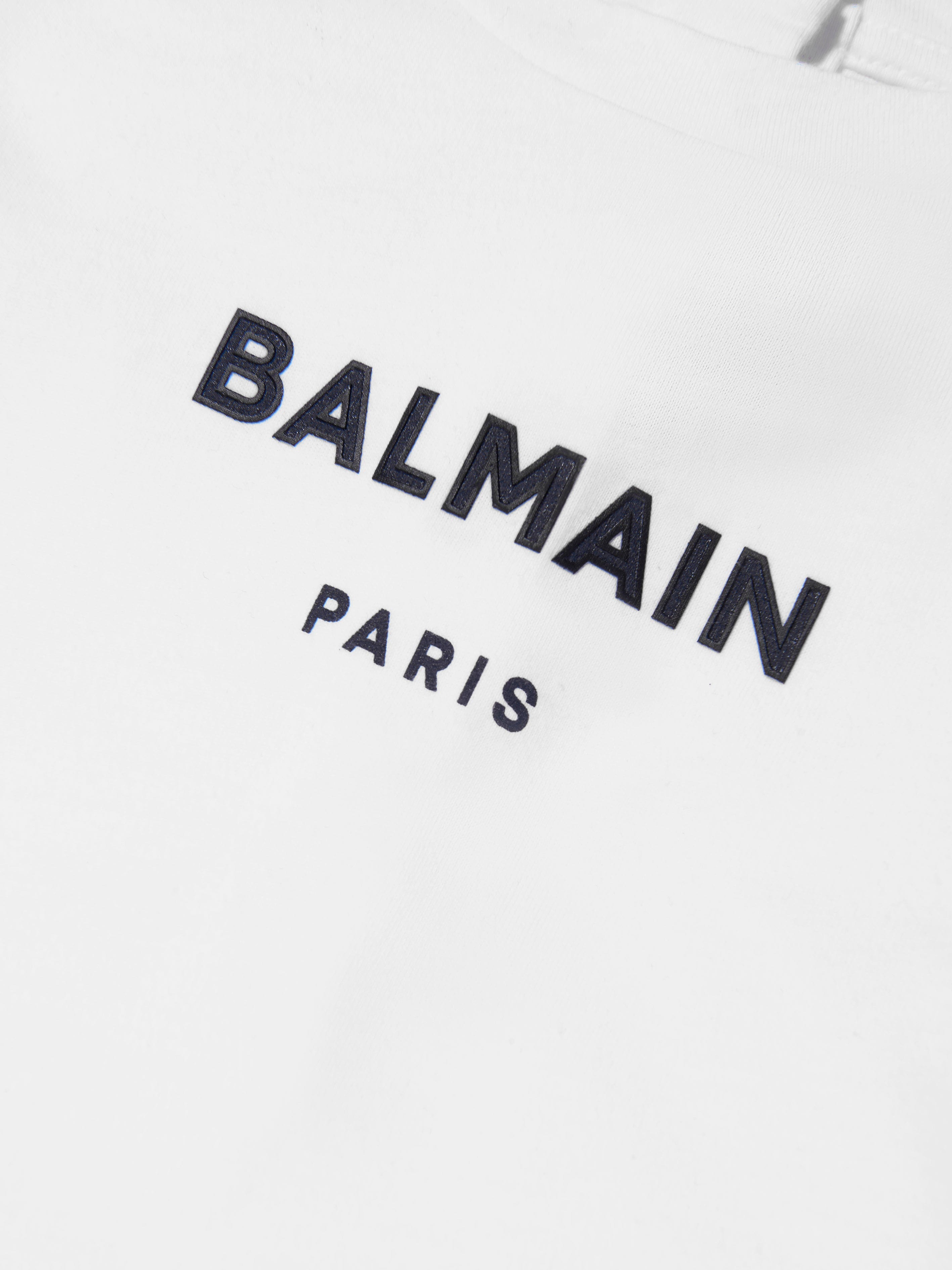 Balmain Baby Boys Logo Romper in White