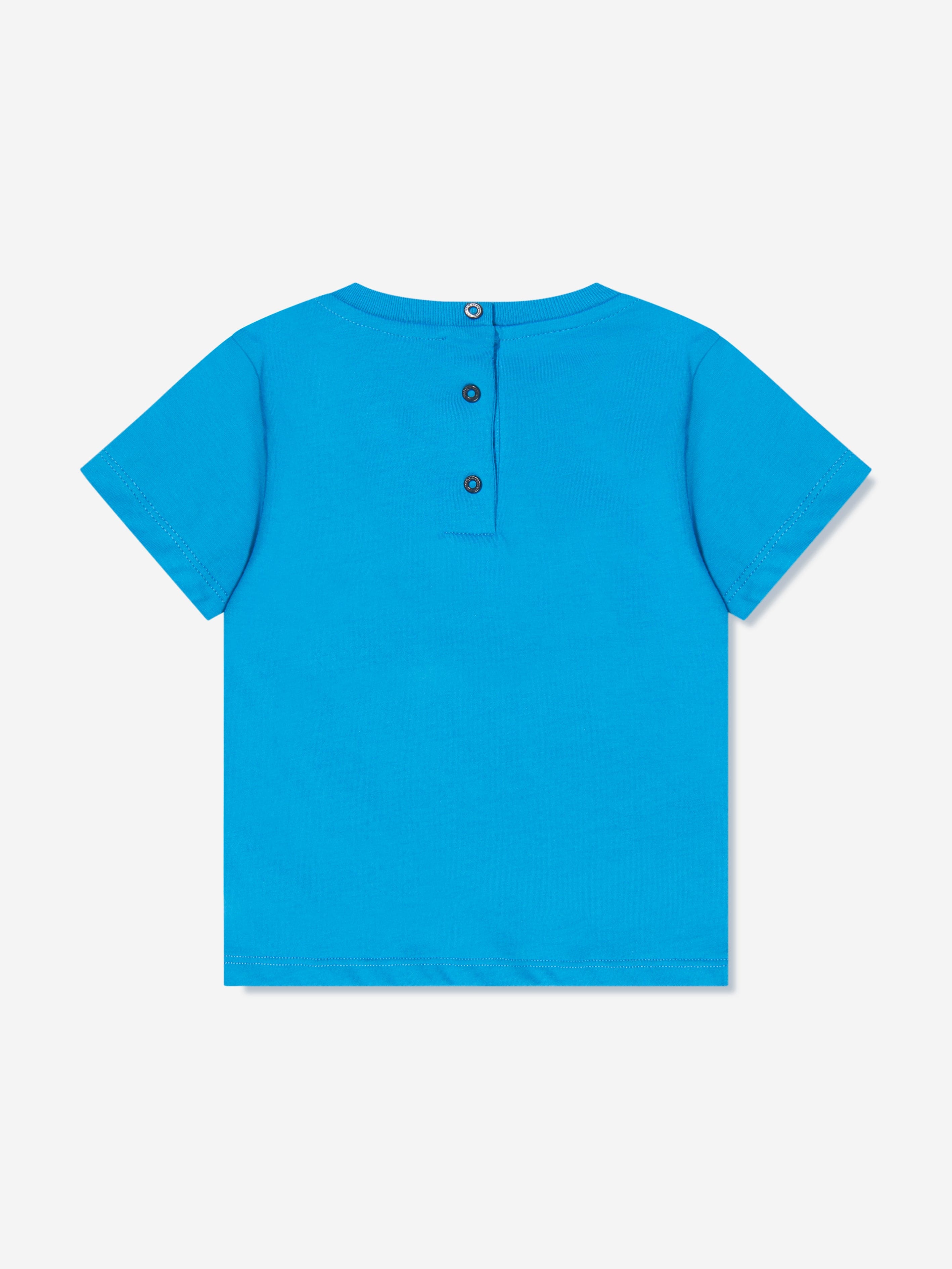 Balmain Baby Boys Logo T-Shirt in Blue