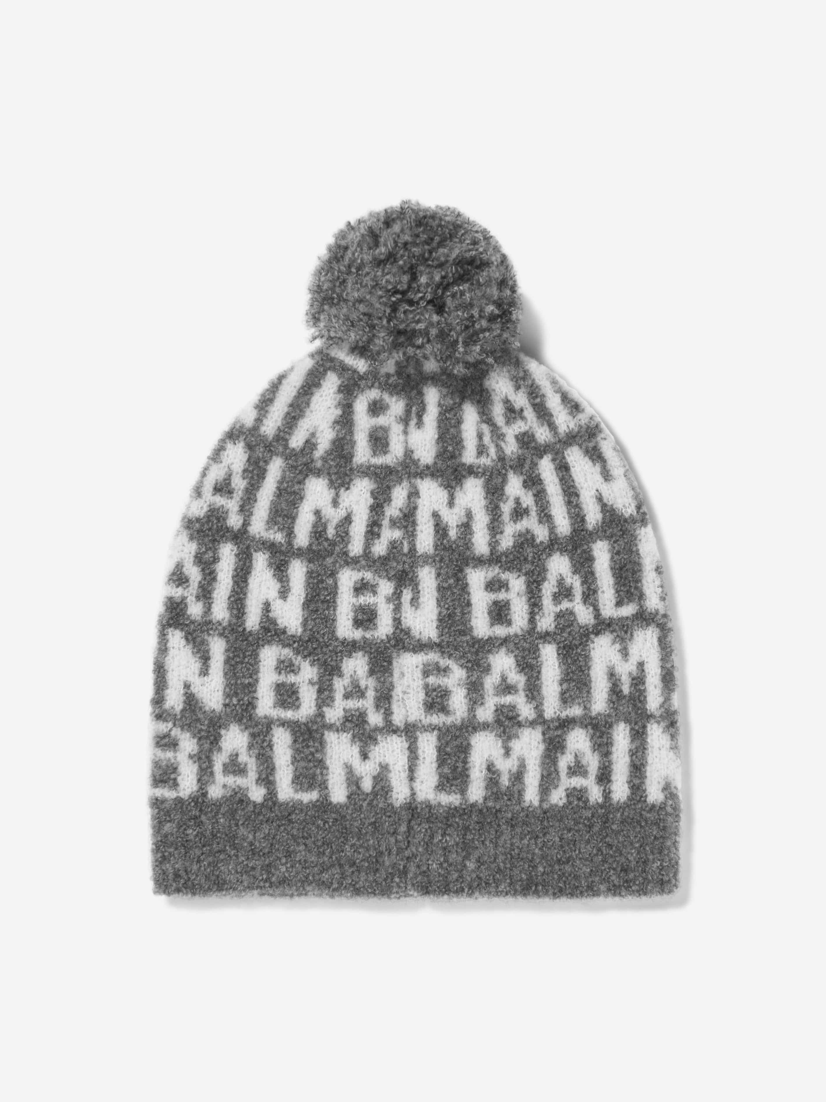 Balmain Kids Wool Knitted Bobble Hat