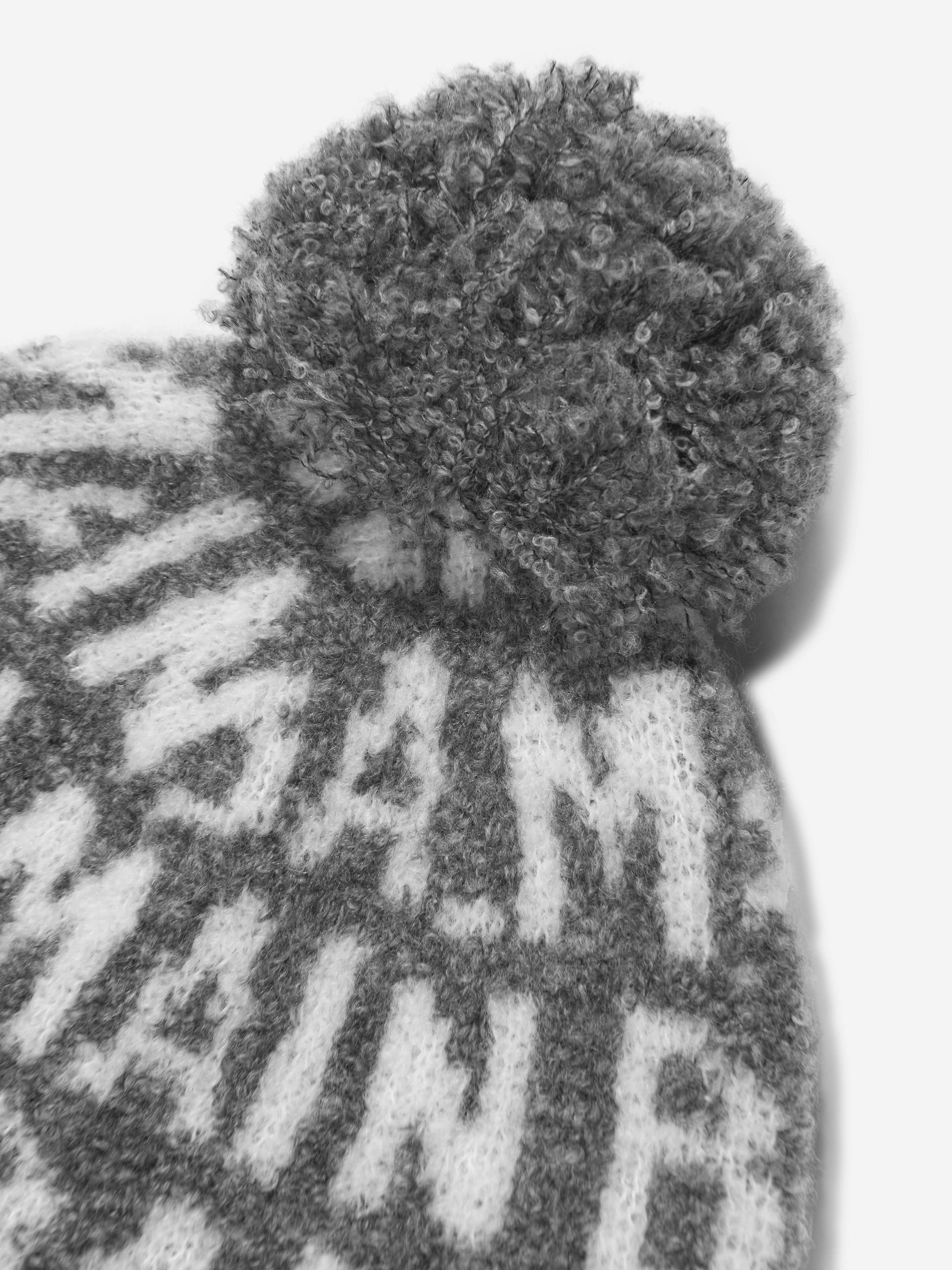 Balmain Kids Wool Knitted Bobble Hat