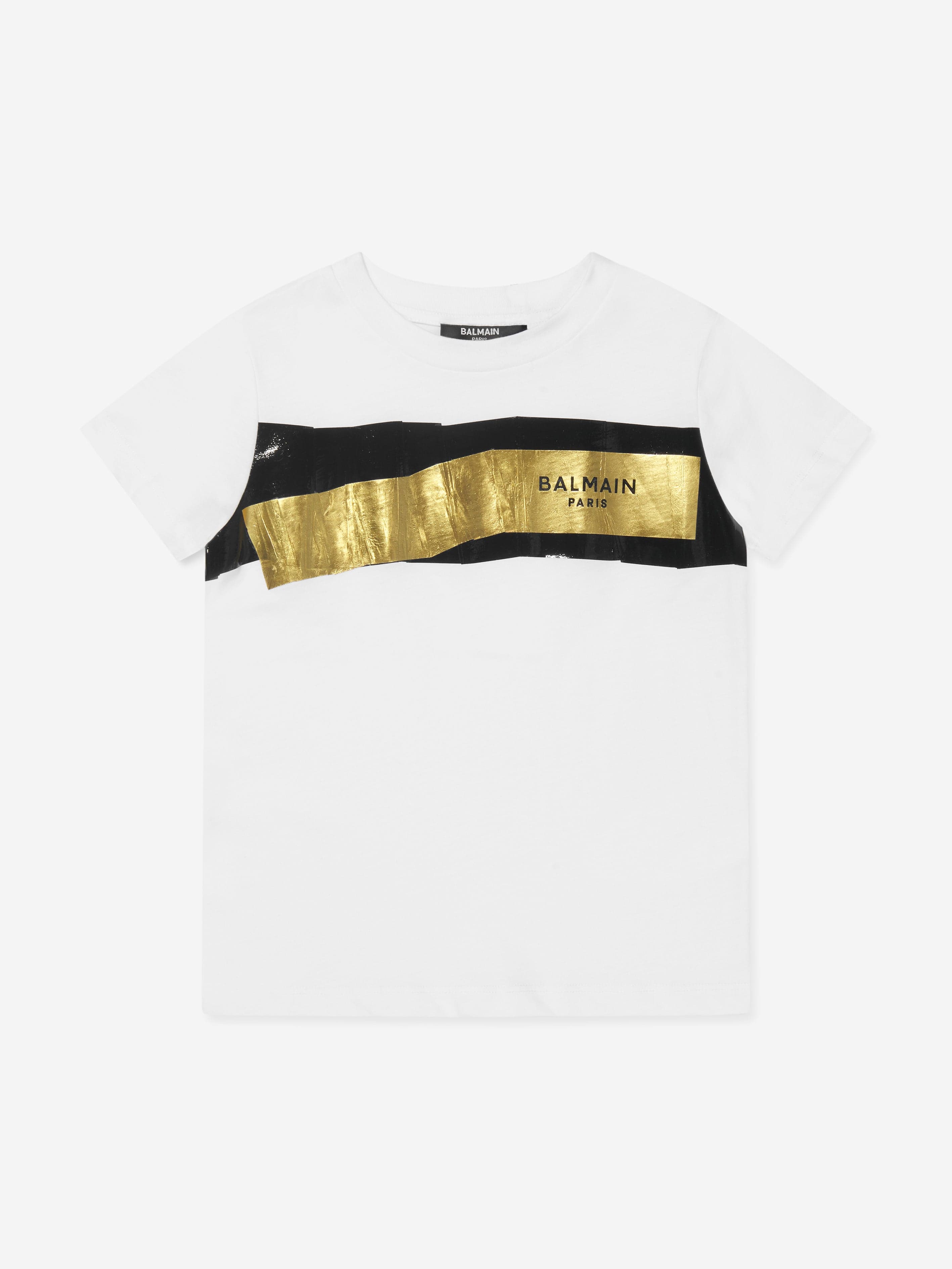 Balmain Boys Logo Print T-Shirt