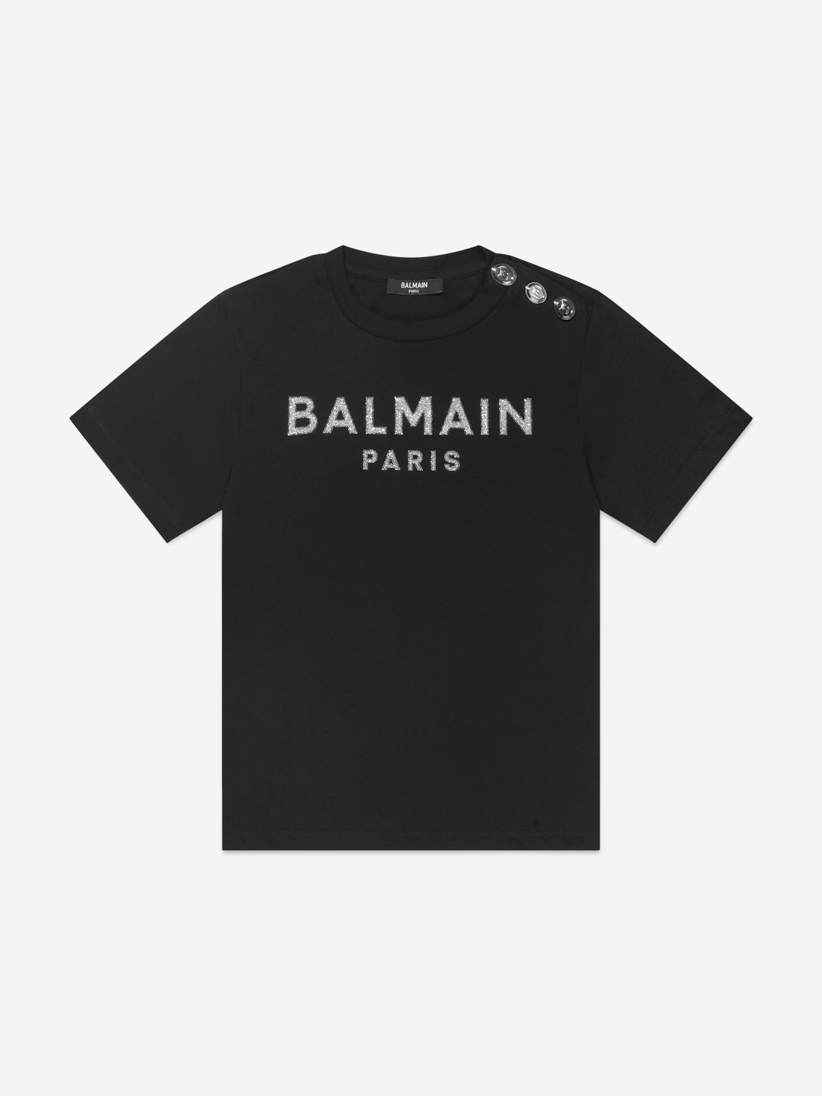 Balmain Girls Logo Print T-Shirt