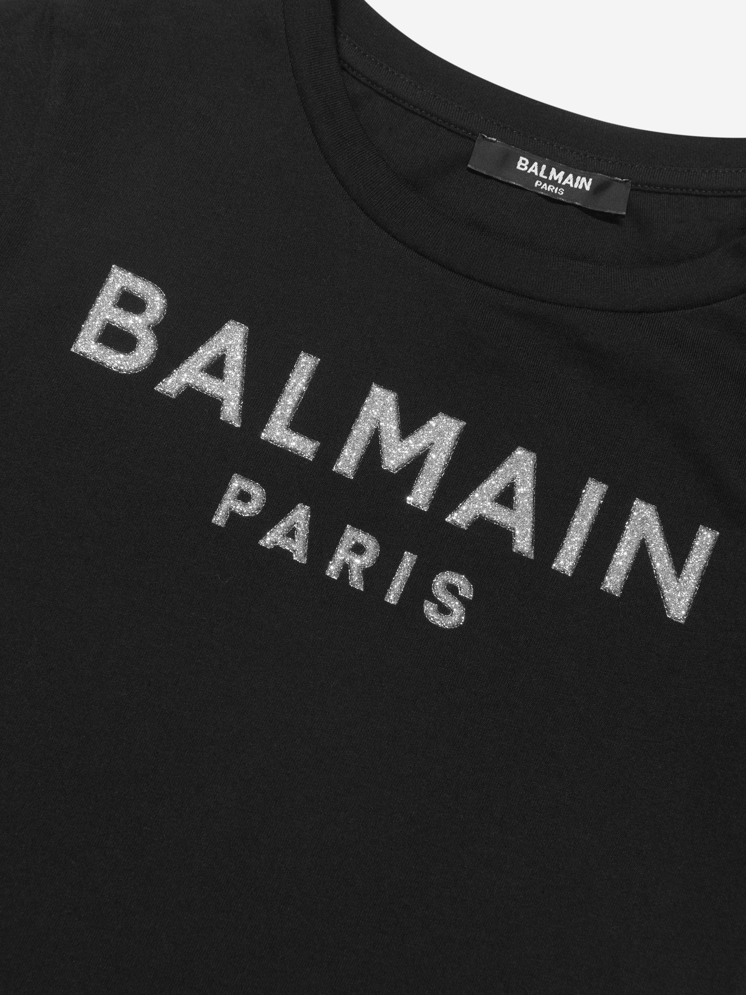 Balmain Girls Logo Print T-Shirt