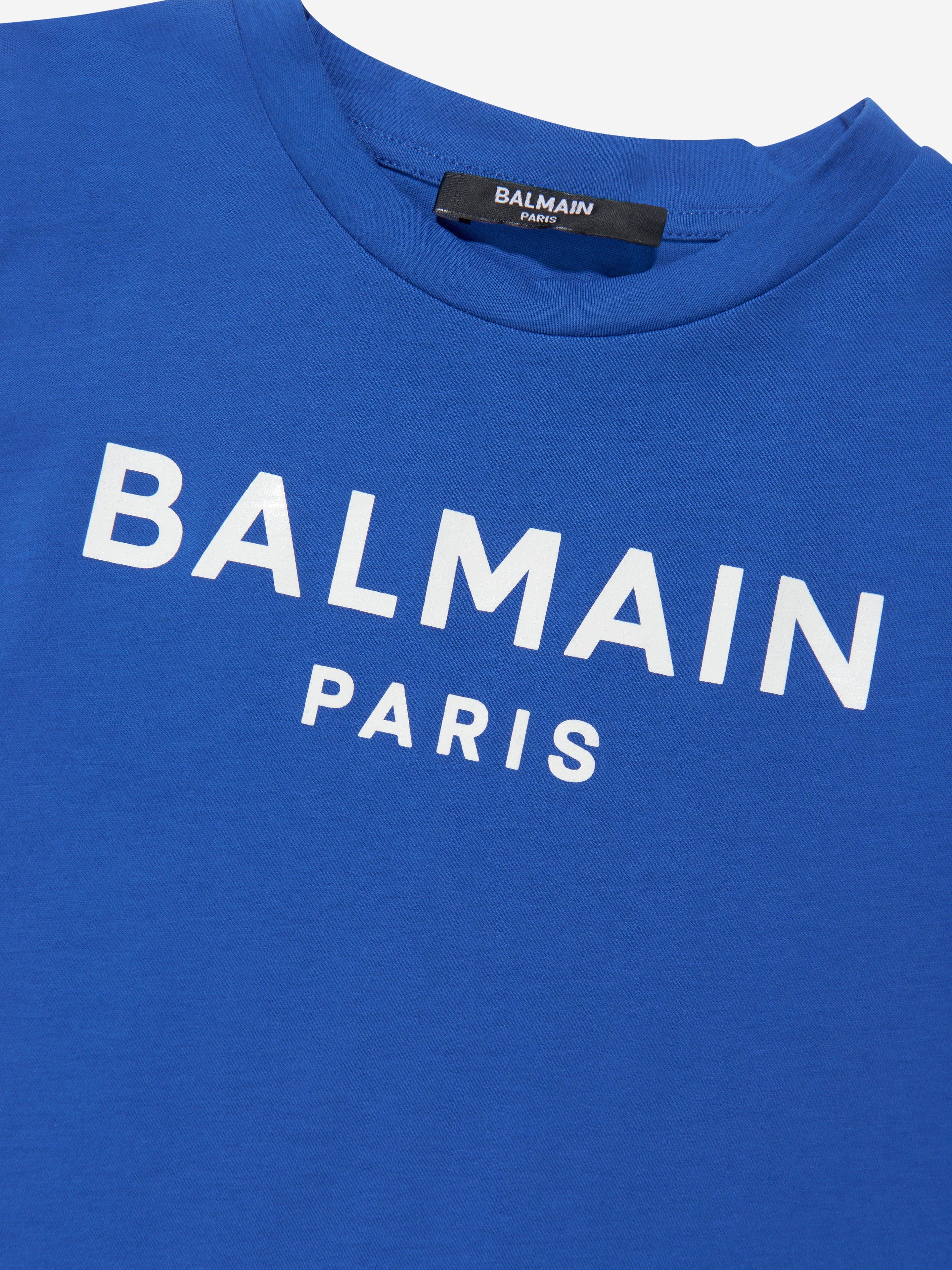 Balmain Boys Logo Print T-Shirt