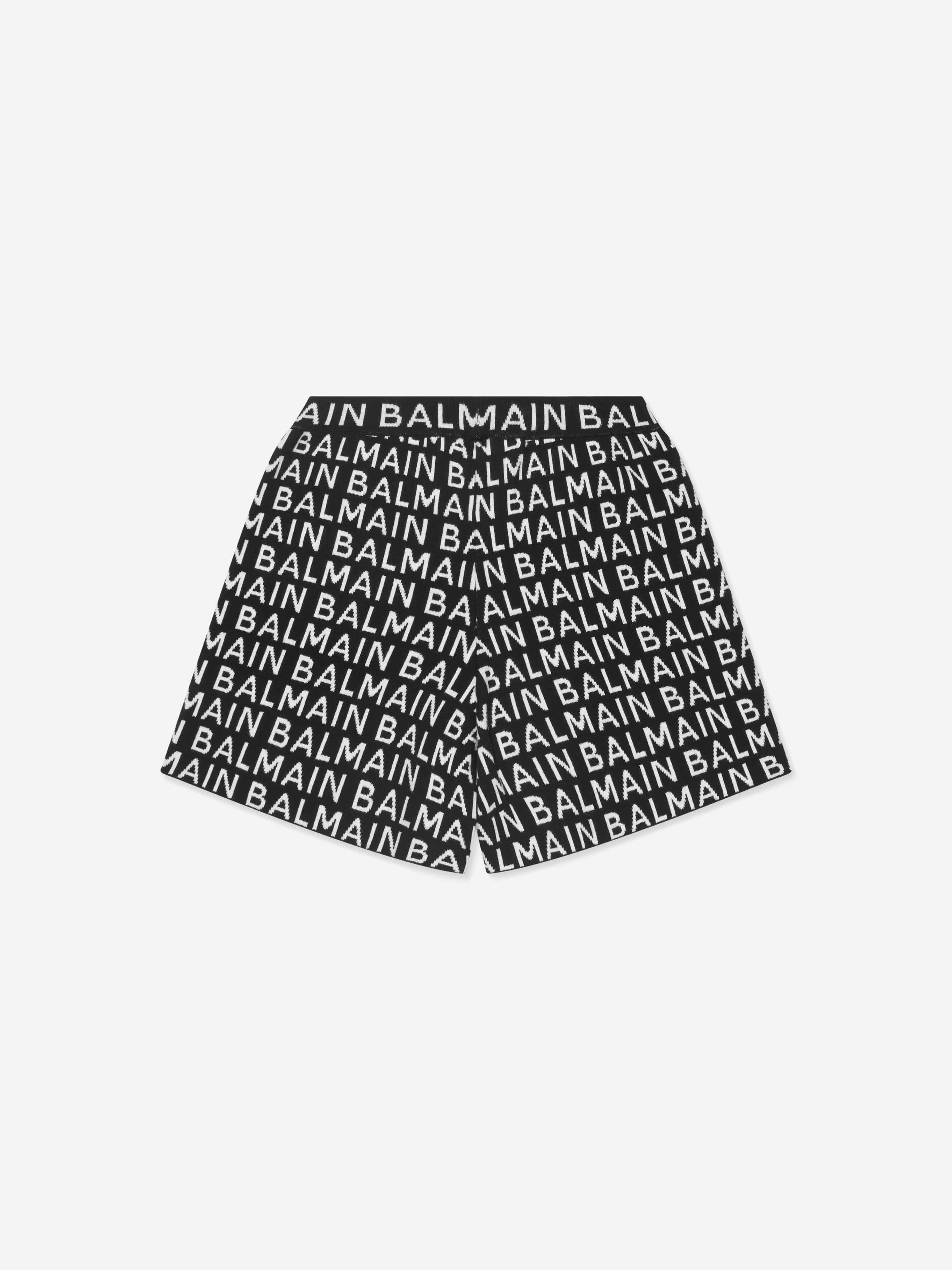 Balmain Girls Logo Print Shorts