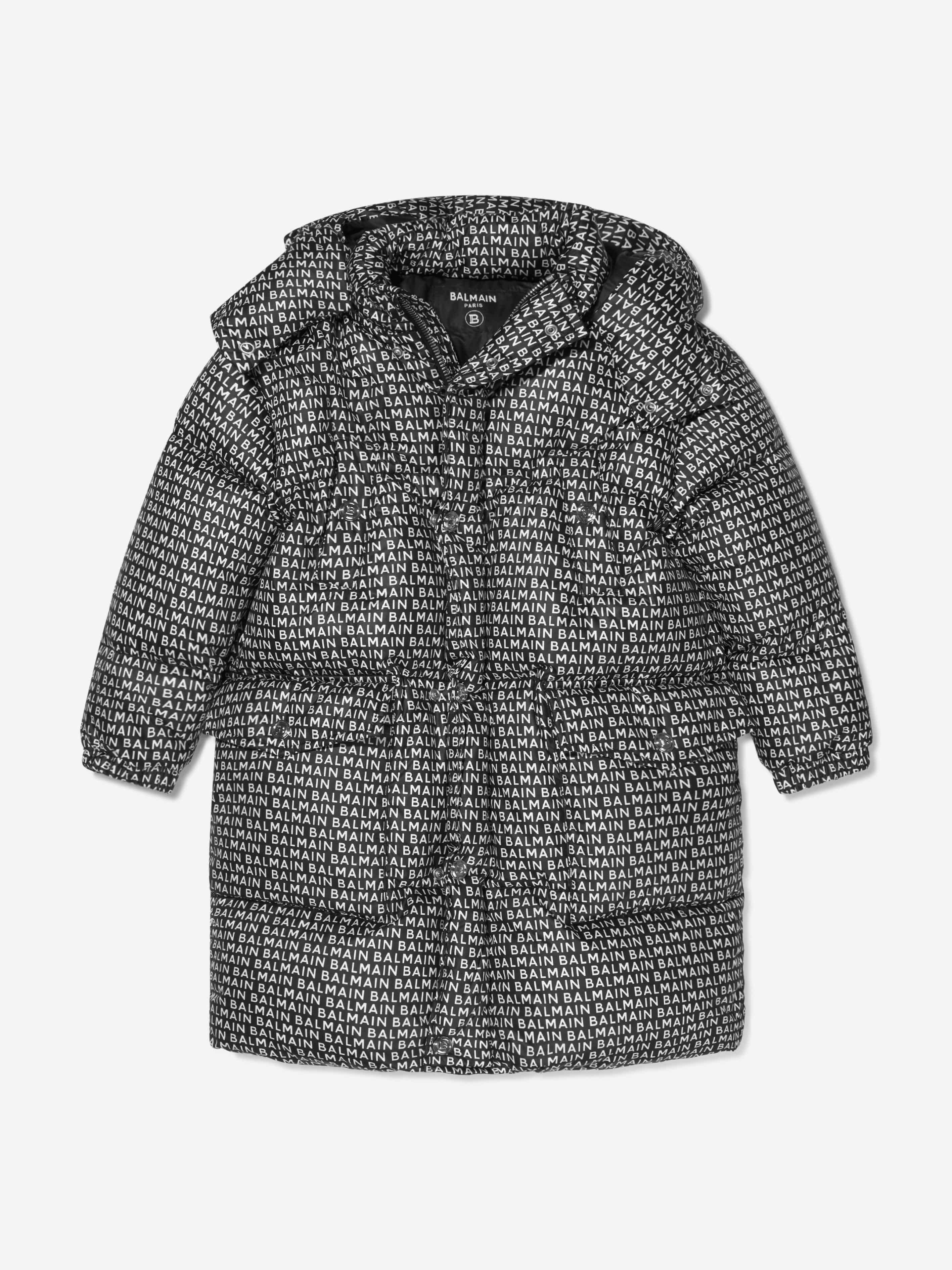 Balmain Kids Down Padded Logo Coat