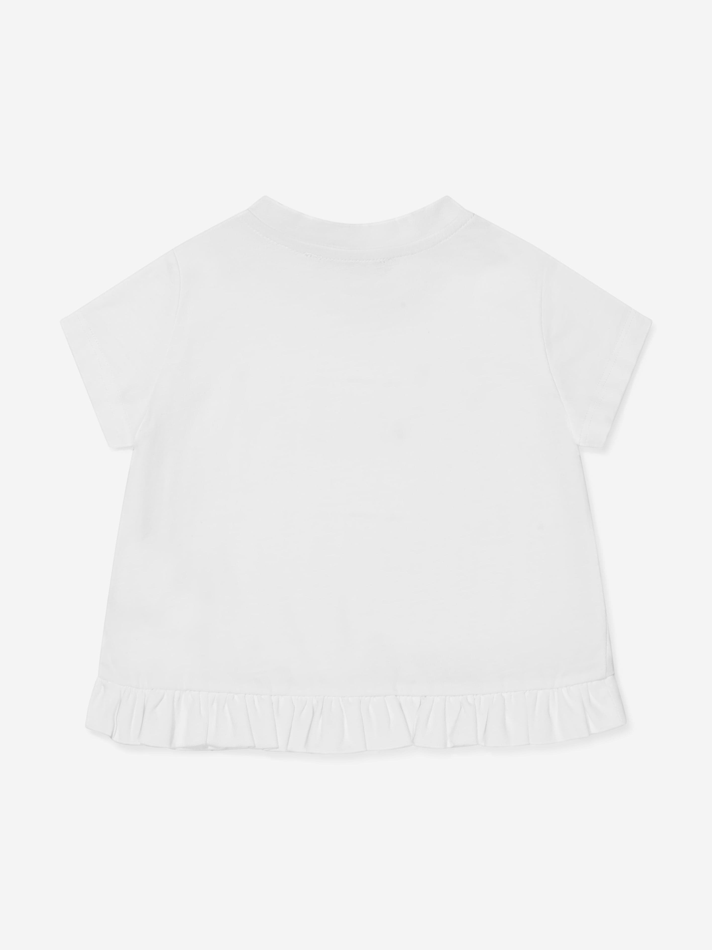 Balmain Baby Girls Logo Frilled T-Shirt