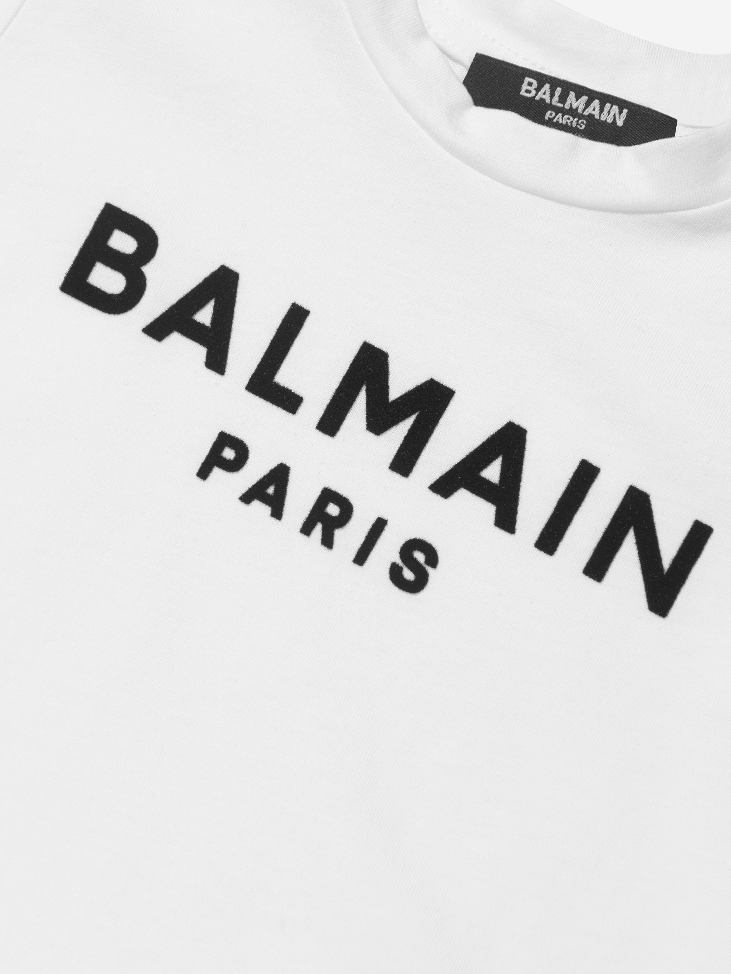 Balmain Baby Girls Logo Frilled T-Shirt