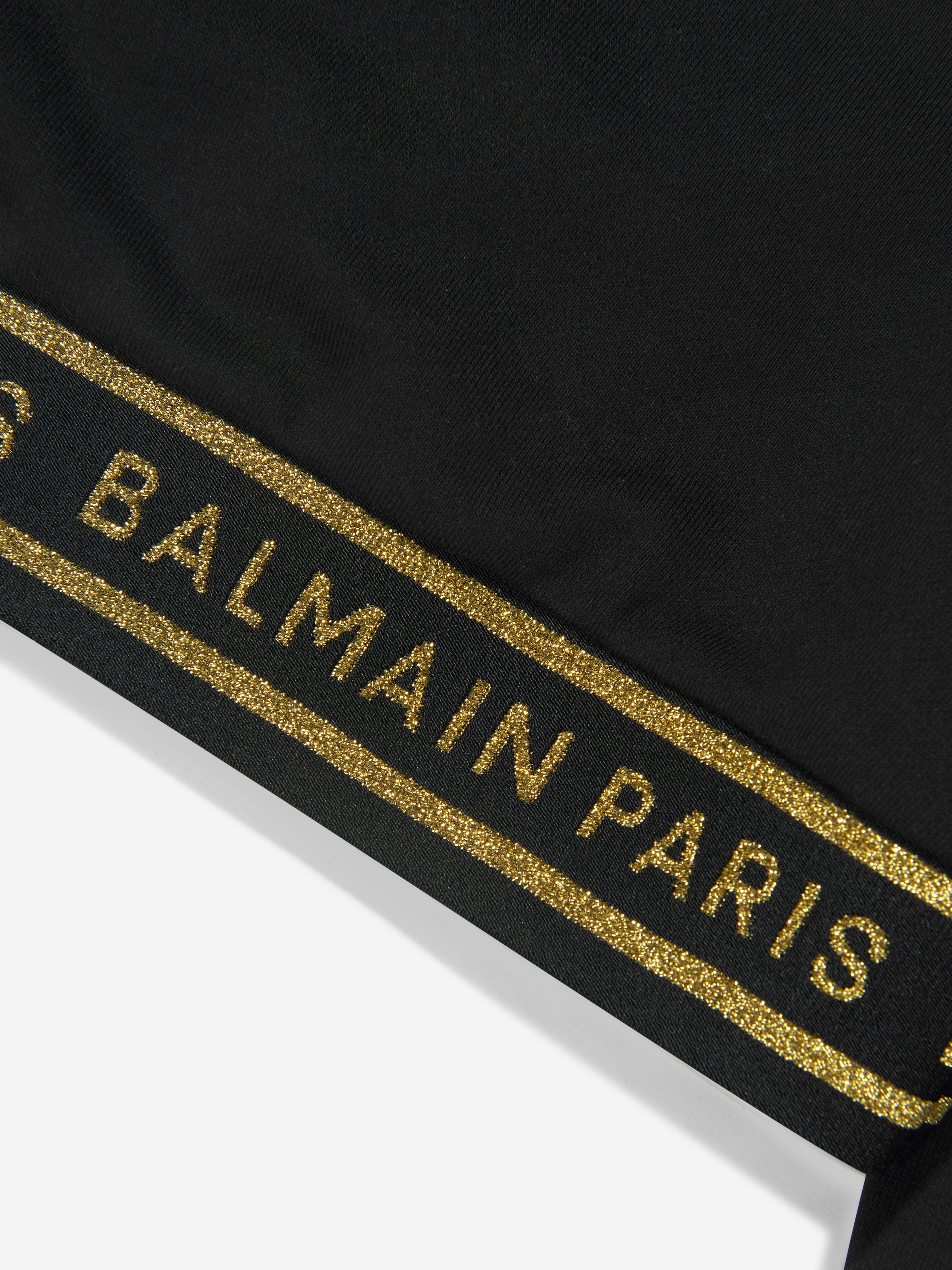 Balmain Girls Cropped Logo Sweatshirt