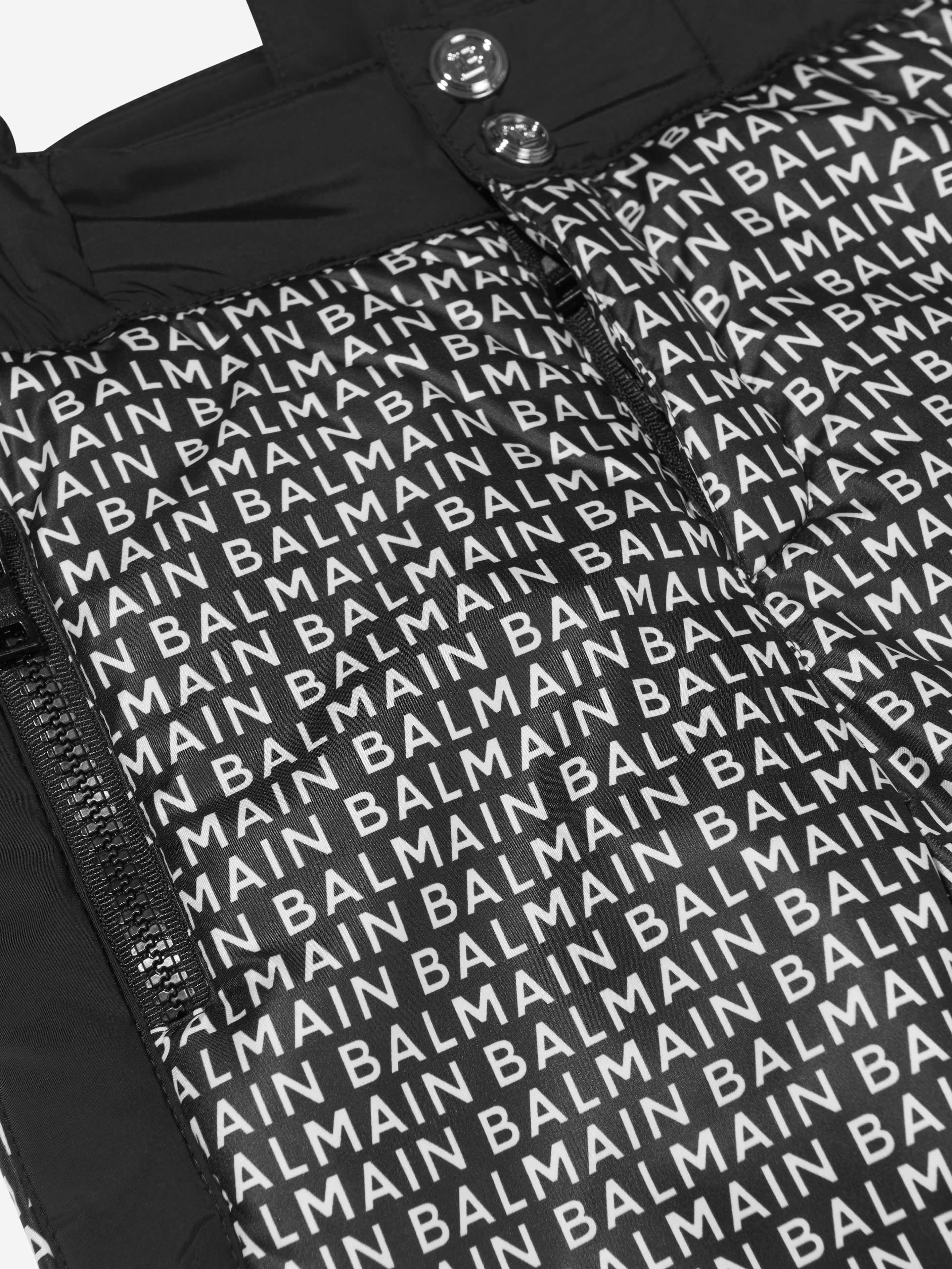 Balmain Kids Logo Print Salopettes