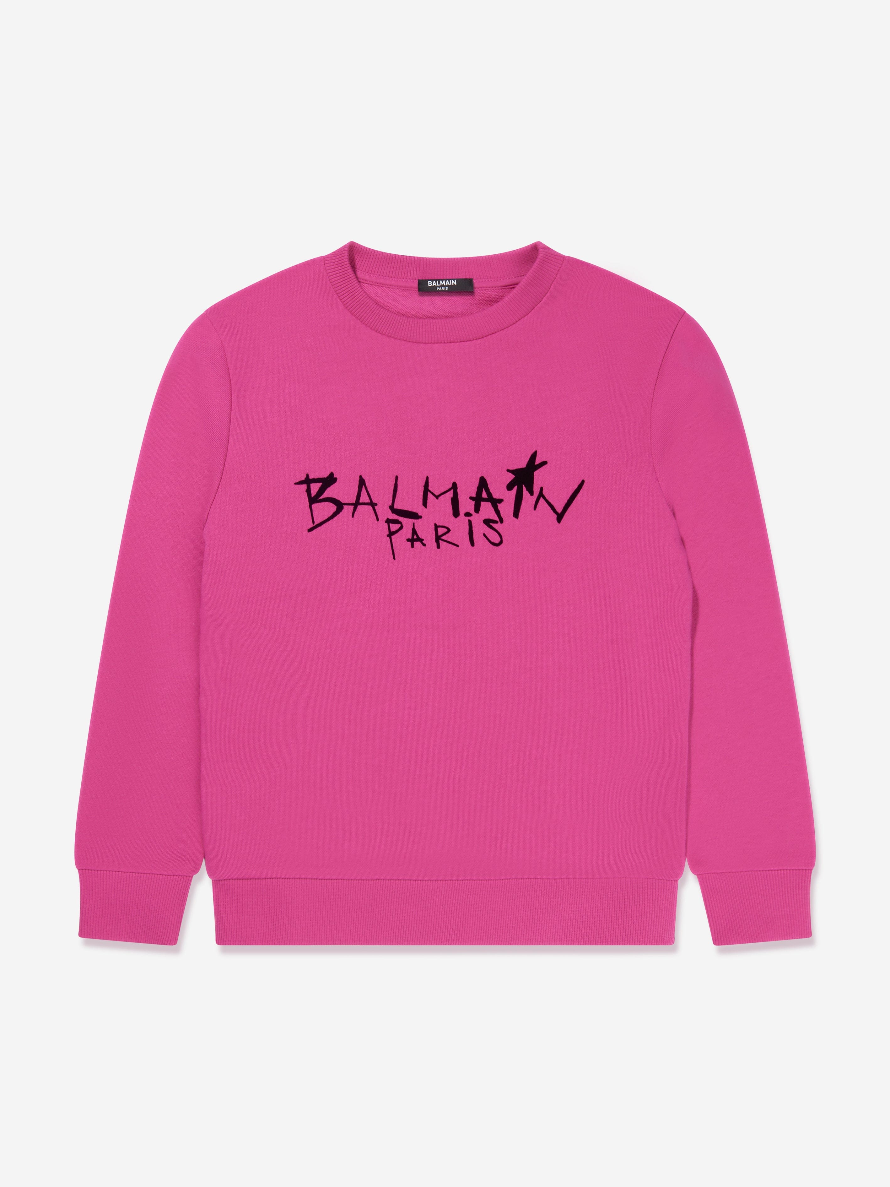 Balmain Girls Logo Print Sweatshirt