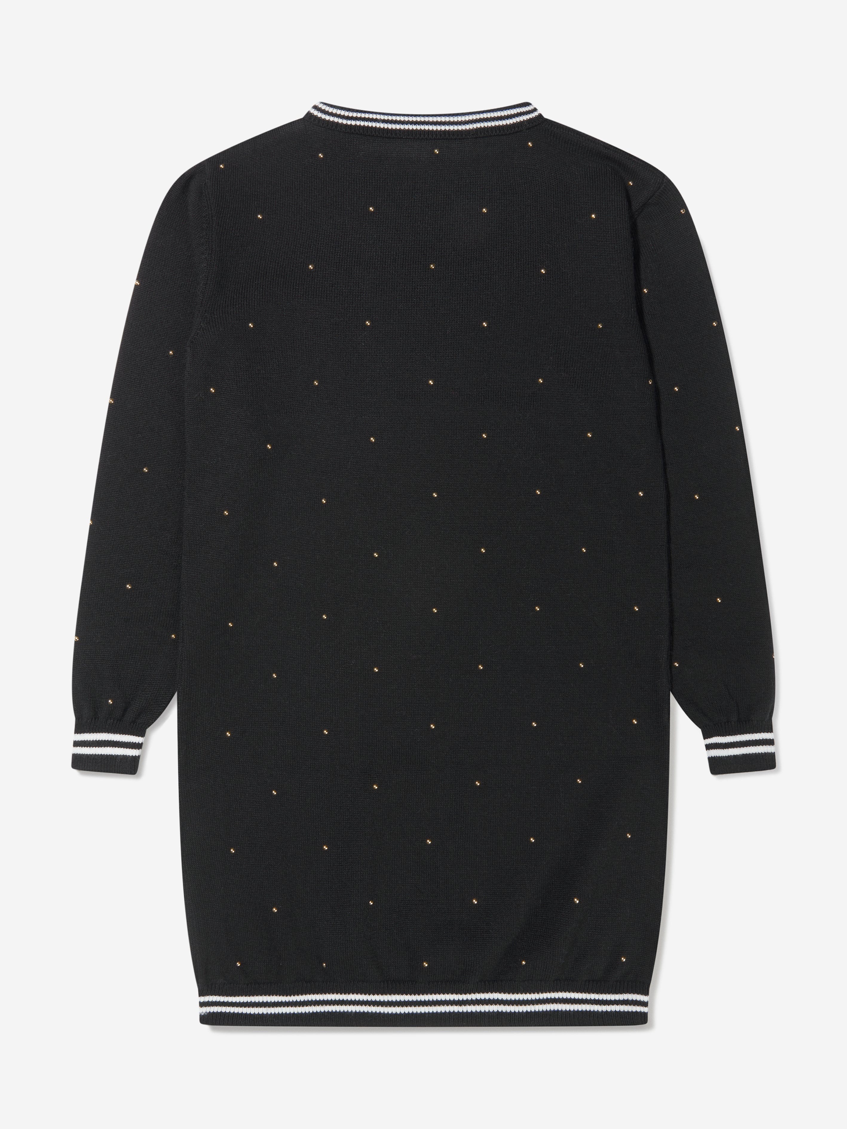 Balmain Girls Wool Knitted Logo Dress