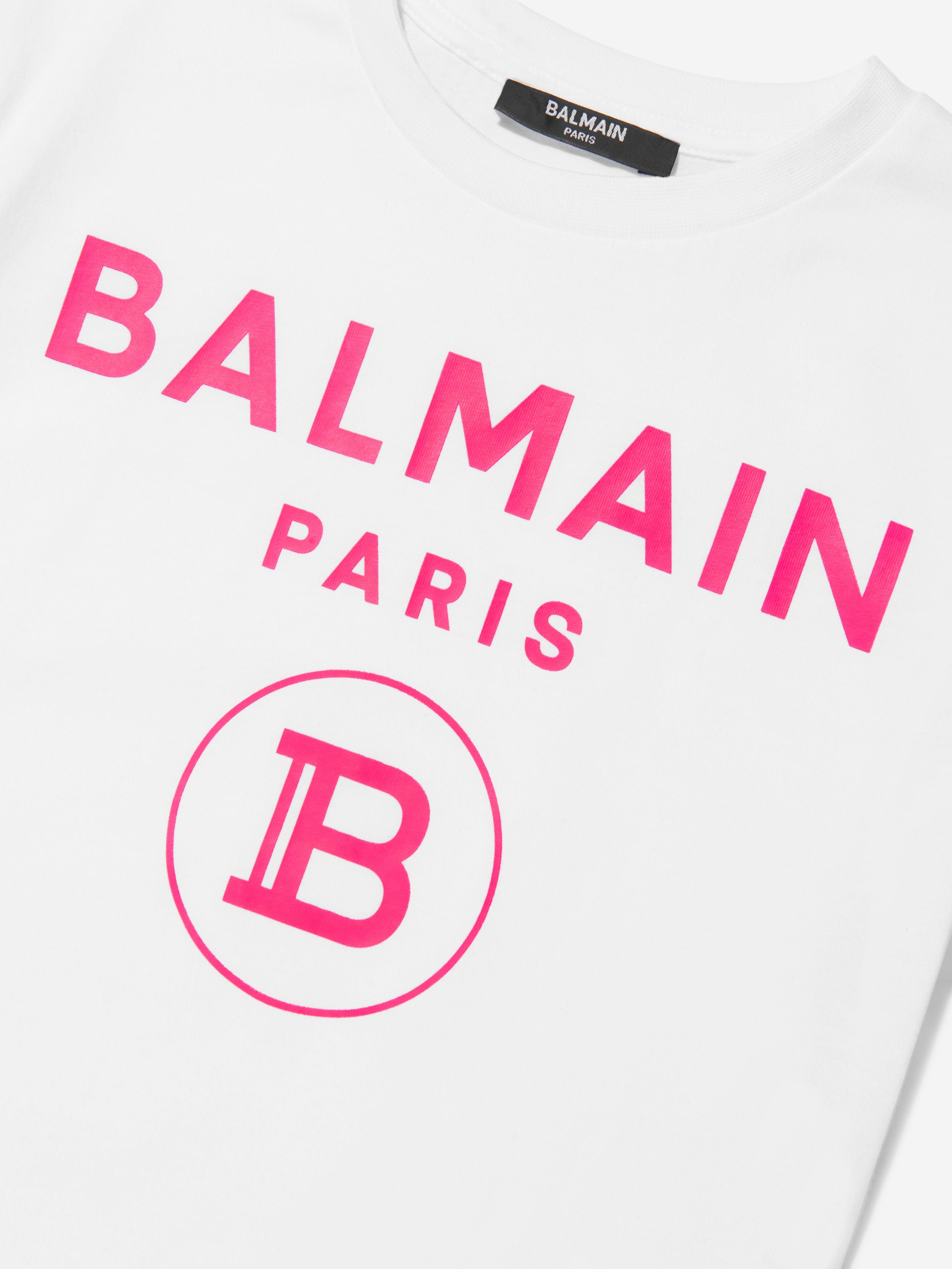 Balmain Girls Logo Print T-Shirt