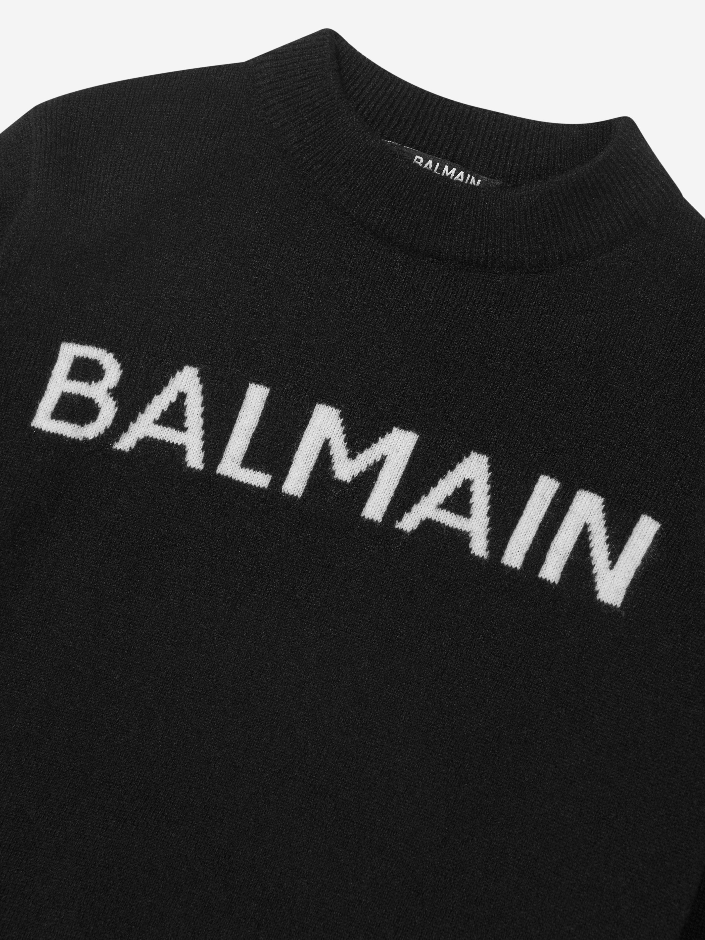 Balmain Kids Wool And Cashmere Knit Jumper