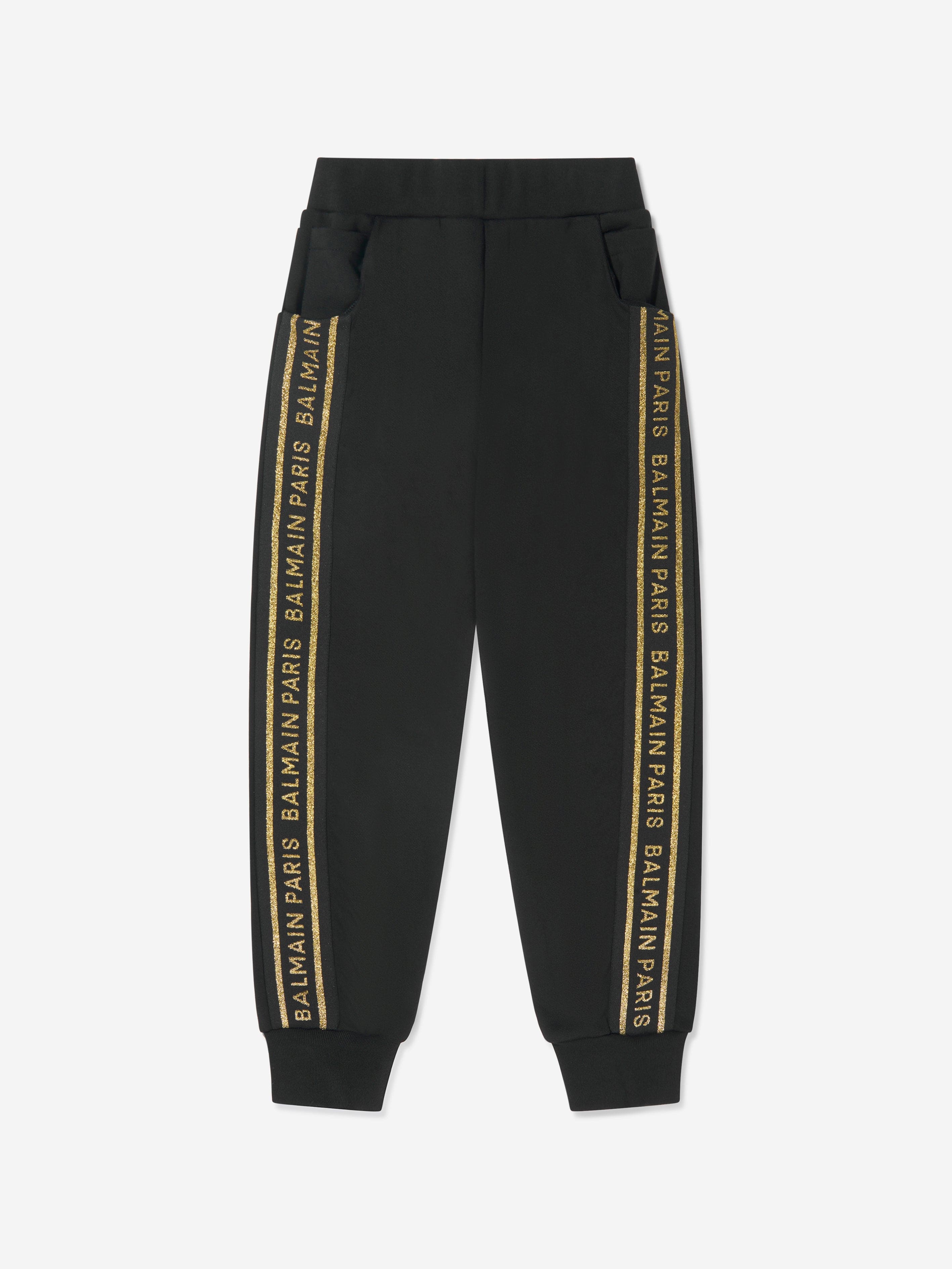 Balmain Girls Logo Trim Sweatpants