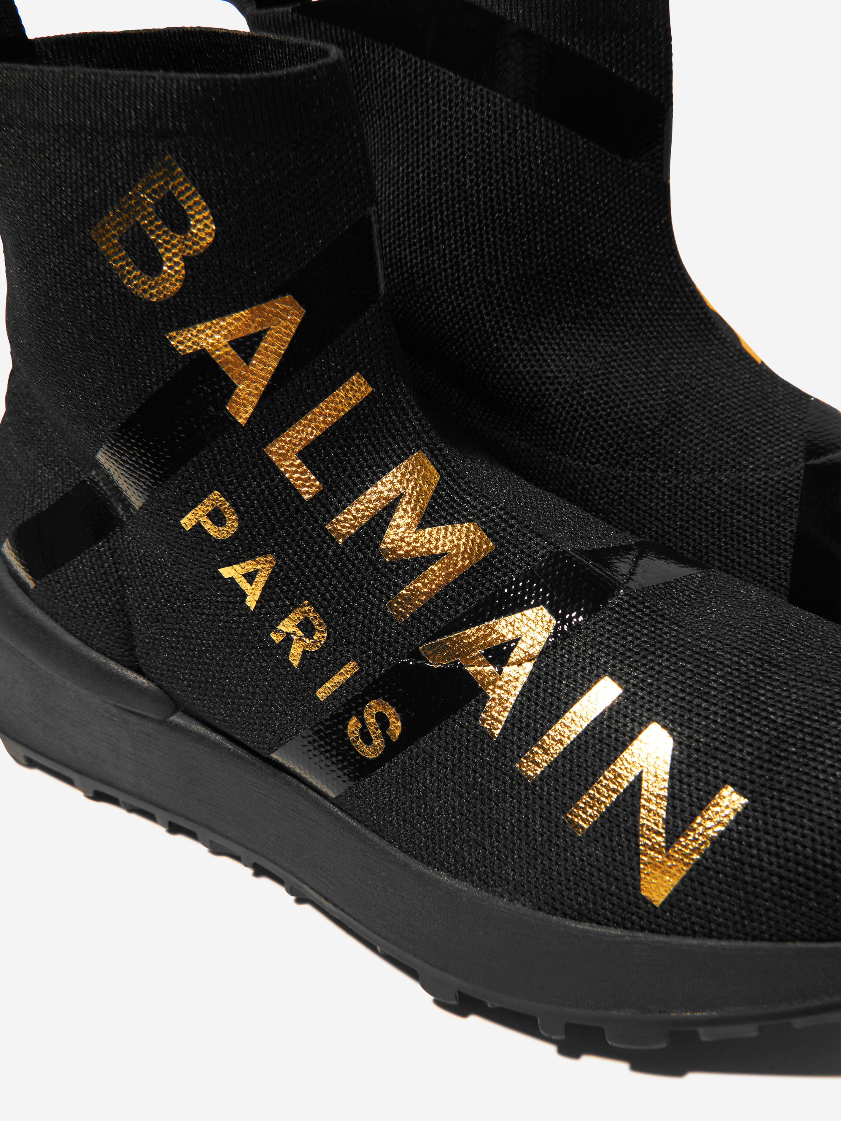 Balmain Kids Logo Print Speed Trainers