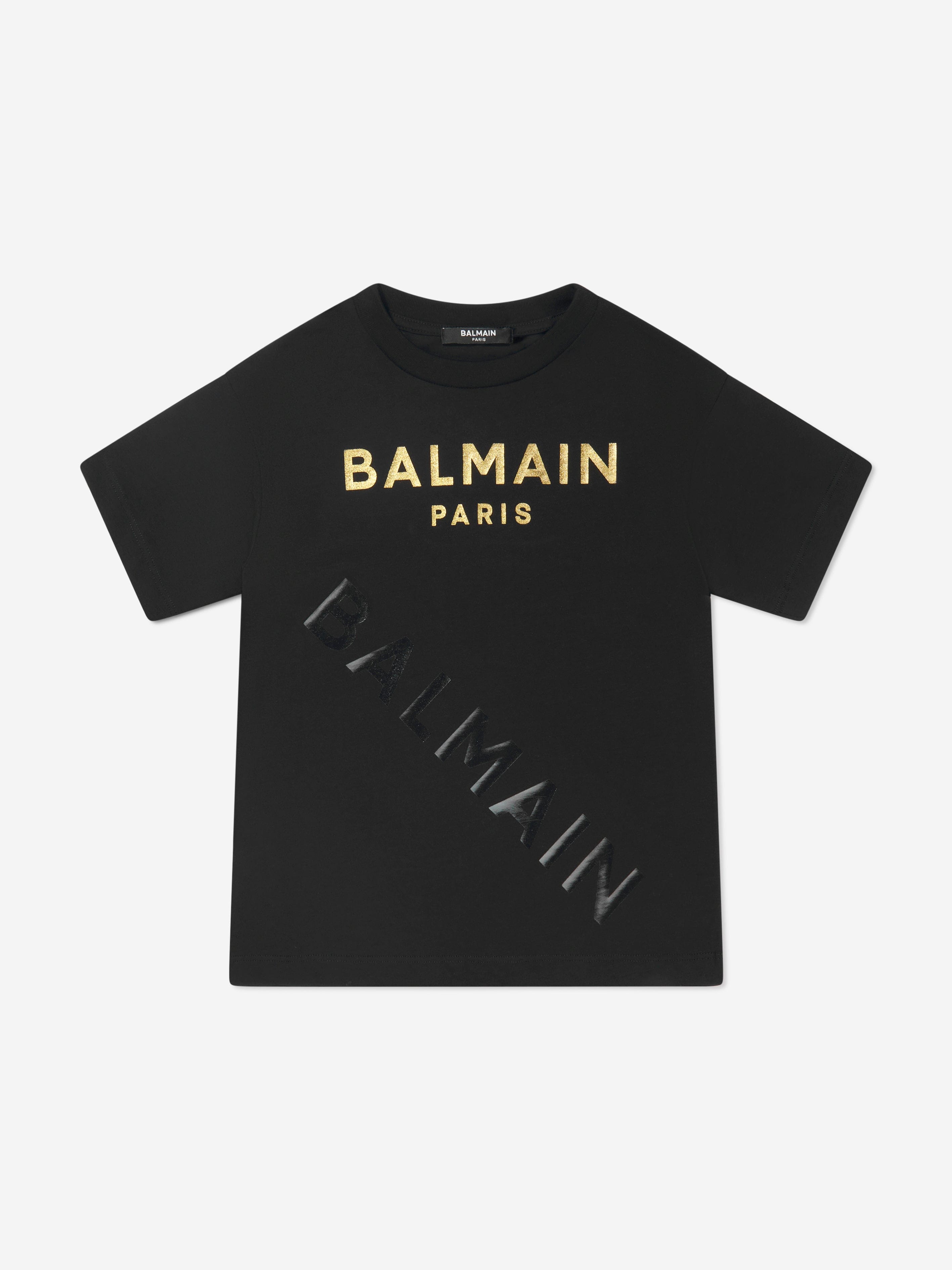 Balmain Boys Logo Print T-Shirt