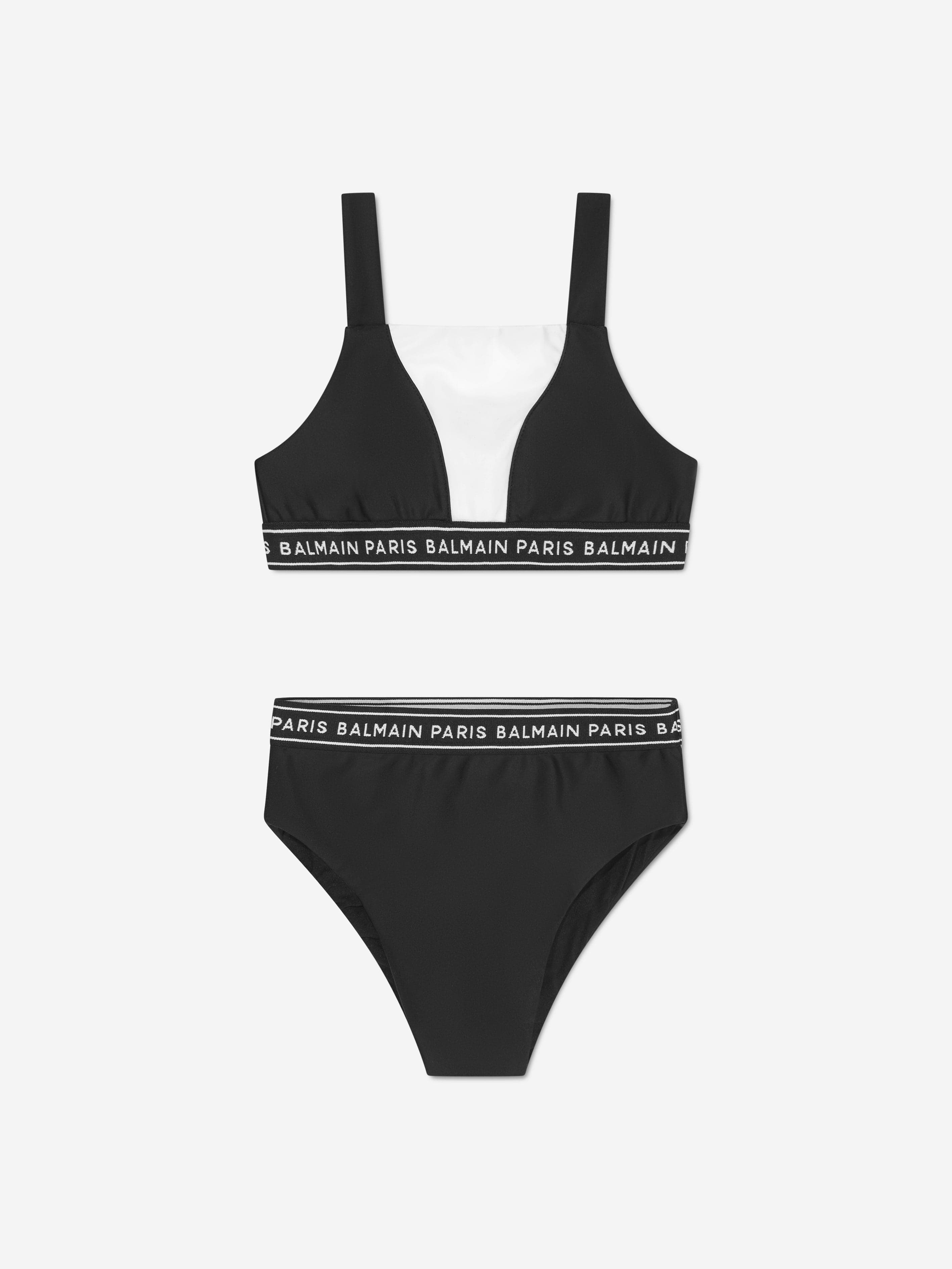 Balmain Girls Logo Bikini in Black