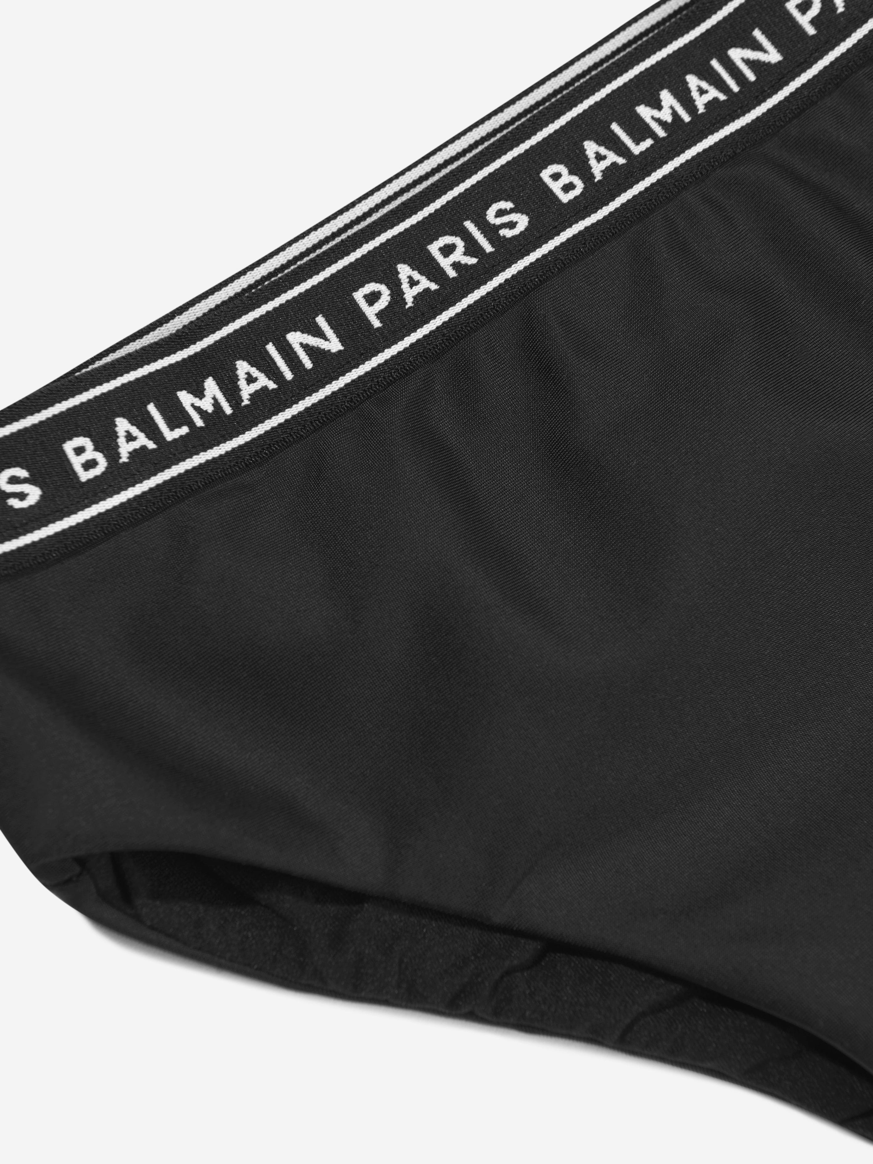 Balmain Girls Logo Bikini in Black