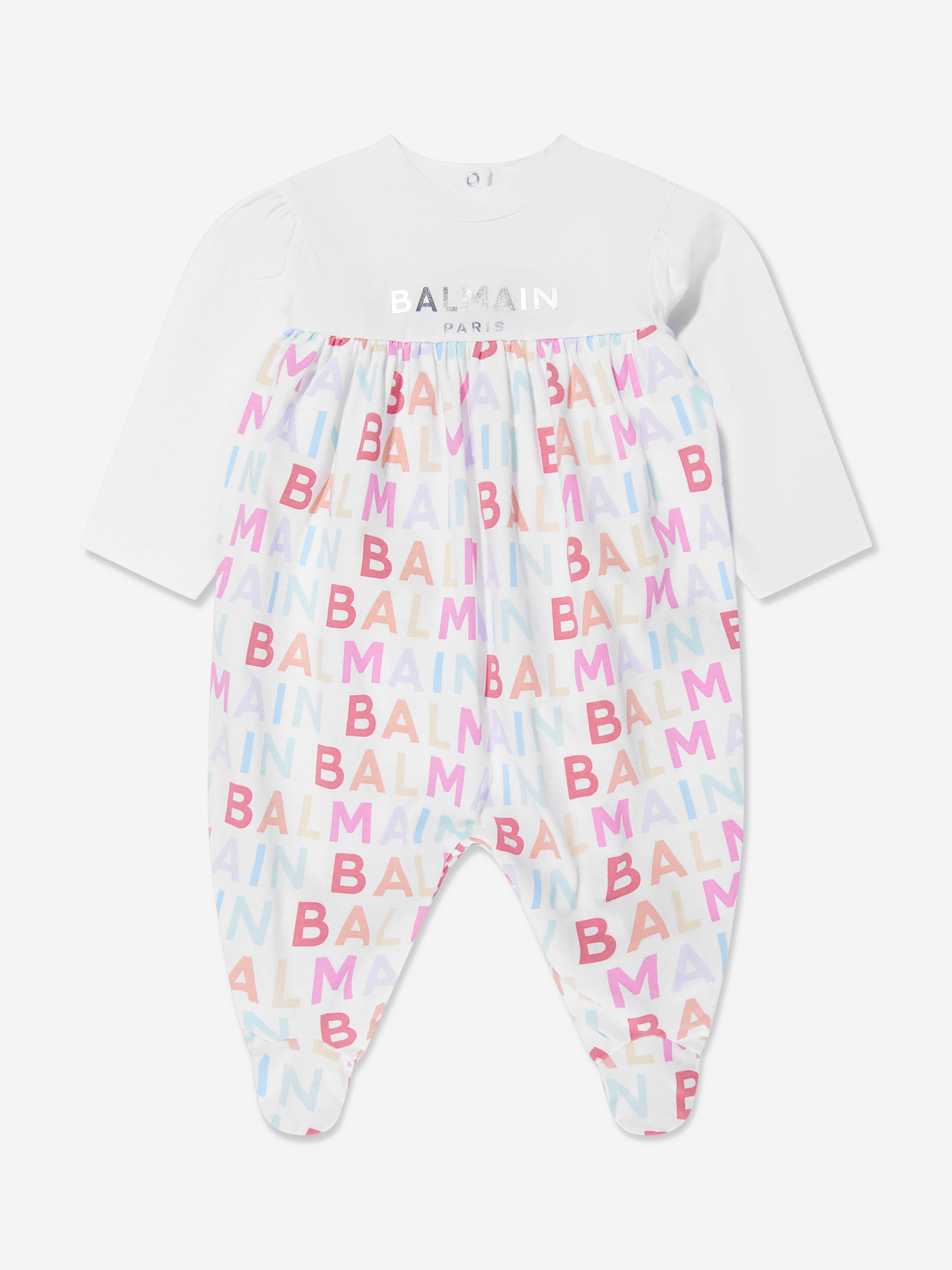 Balmain Baby Girls Babygrow Gift Set in Multicolour