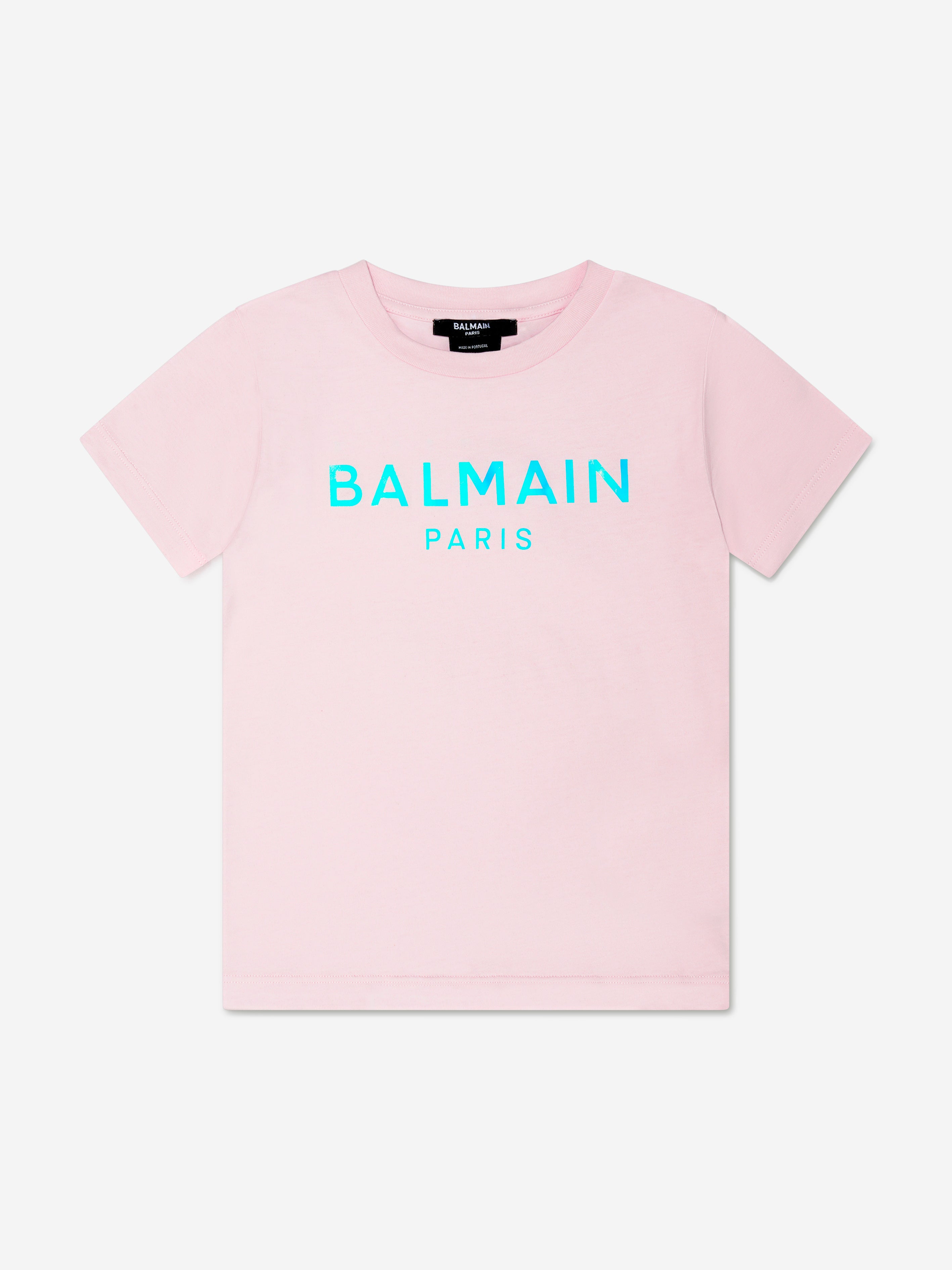 Balmain Girls Logo T-Shirt in Pink