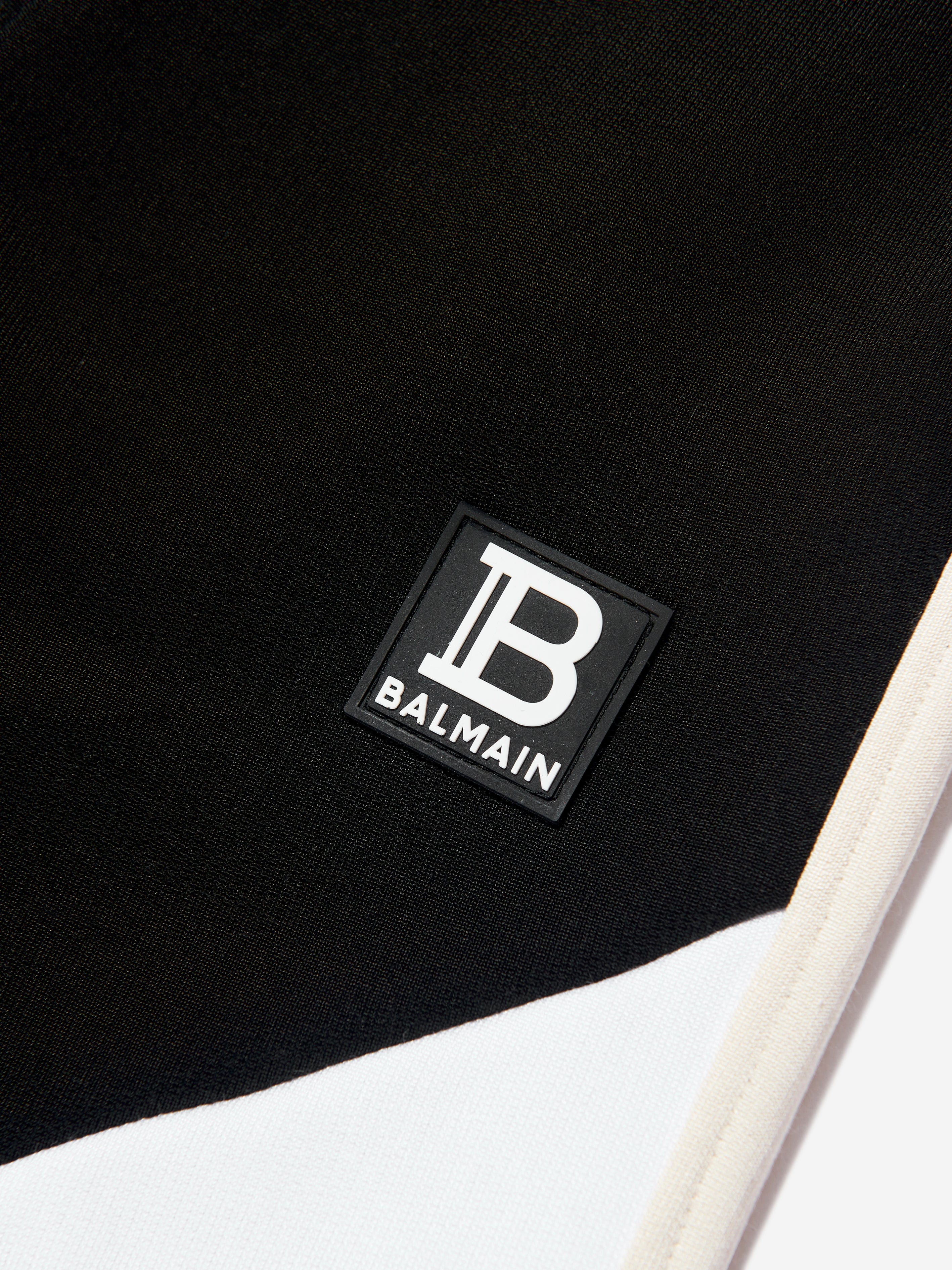 Balmain Boys Jersey Logo Shorts in Black