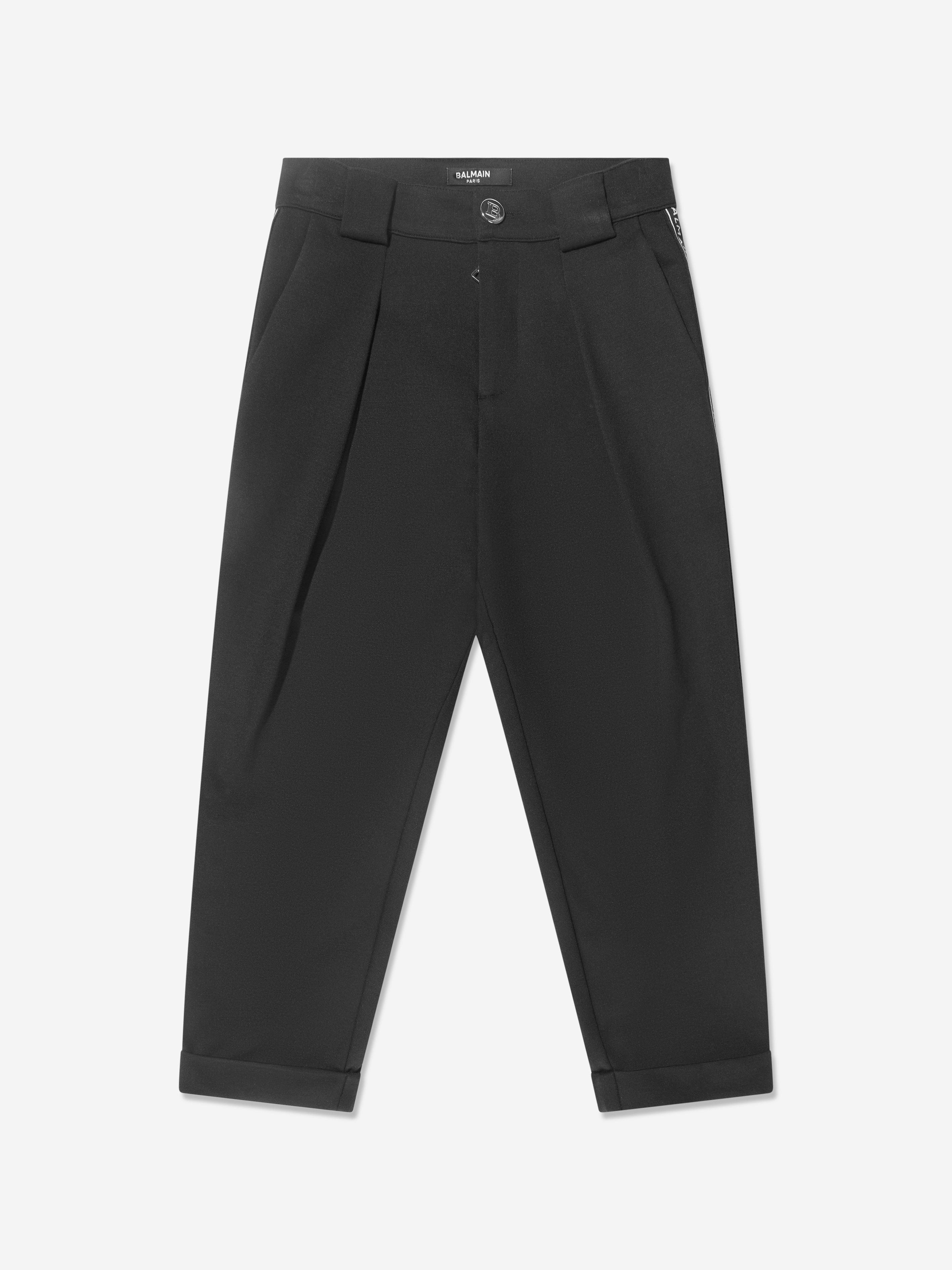 Balmain Boys Suit Trousers in Black