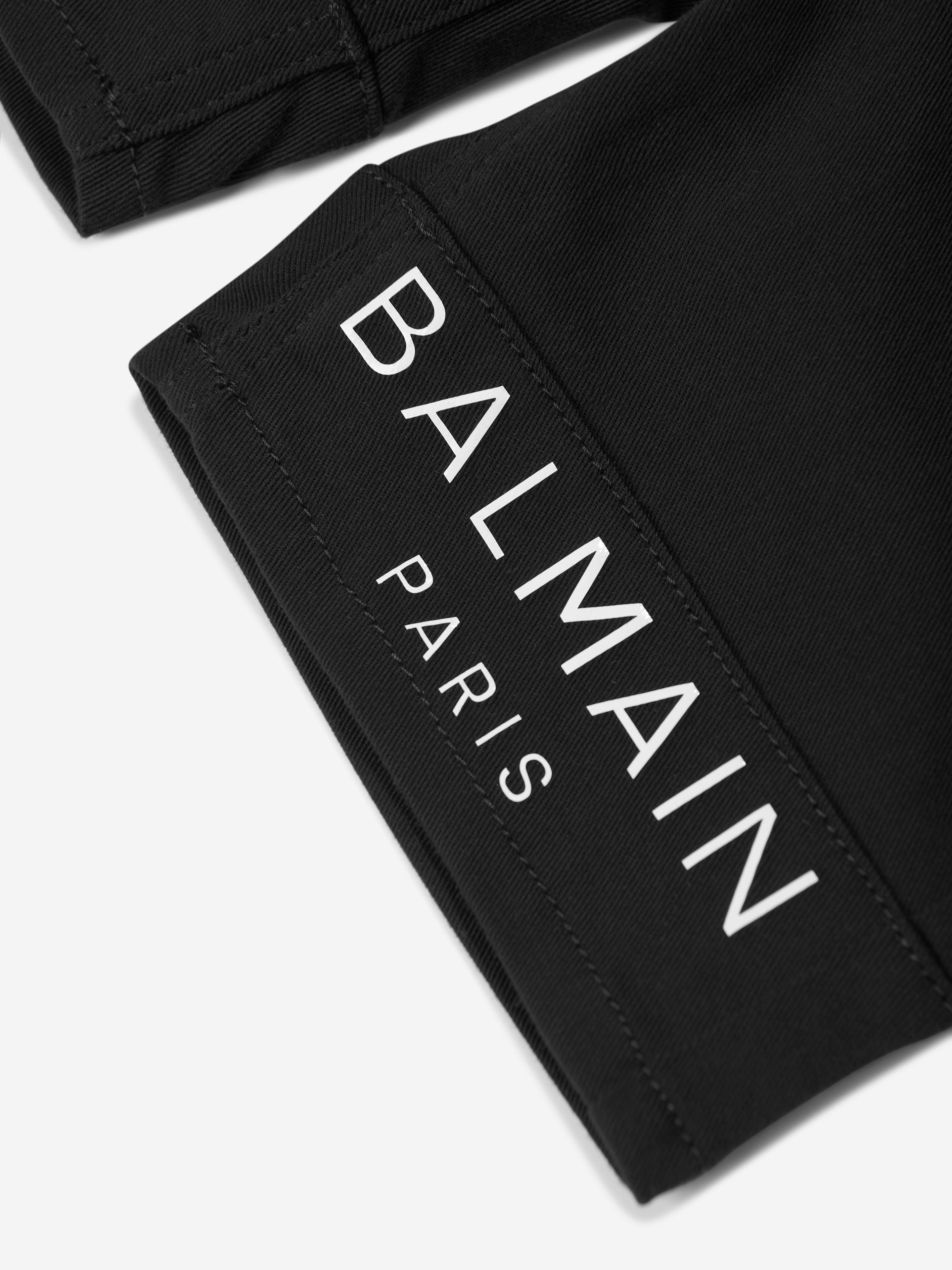 Balmain Boys Logo Shorts in Black