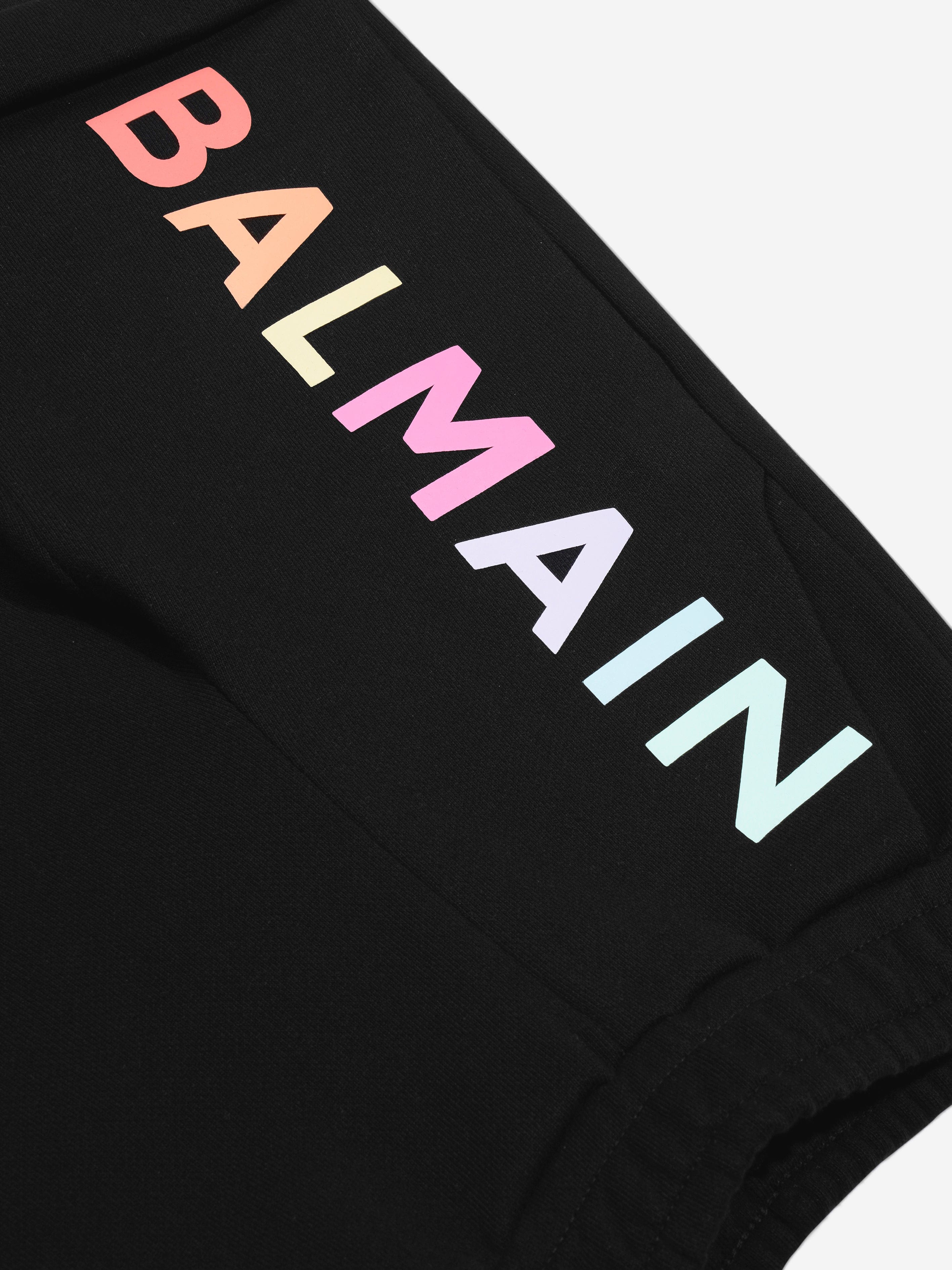 Balmain Boys Logo Shorts in Black