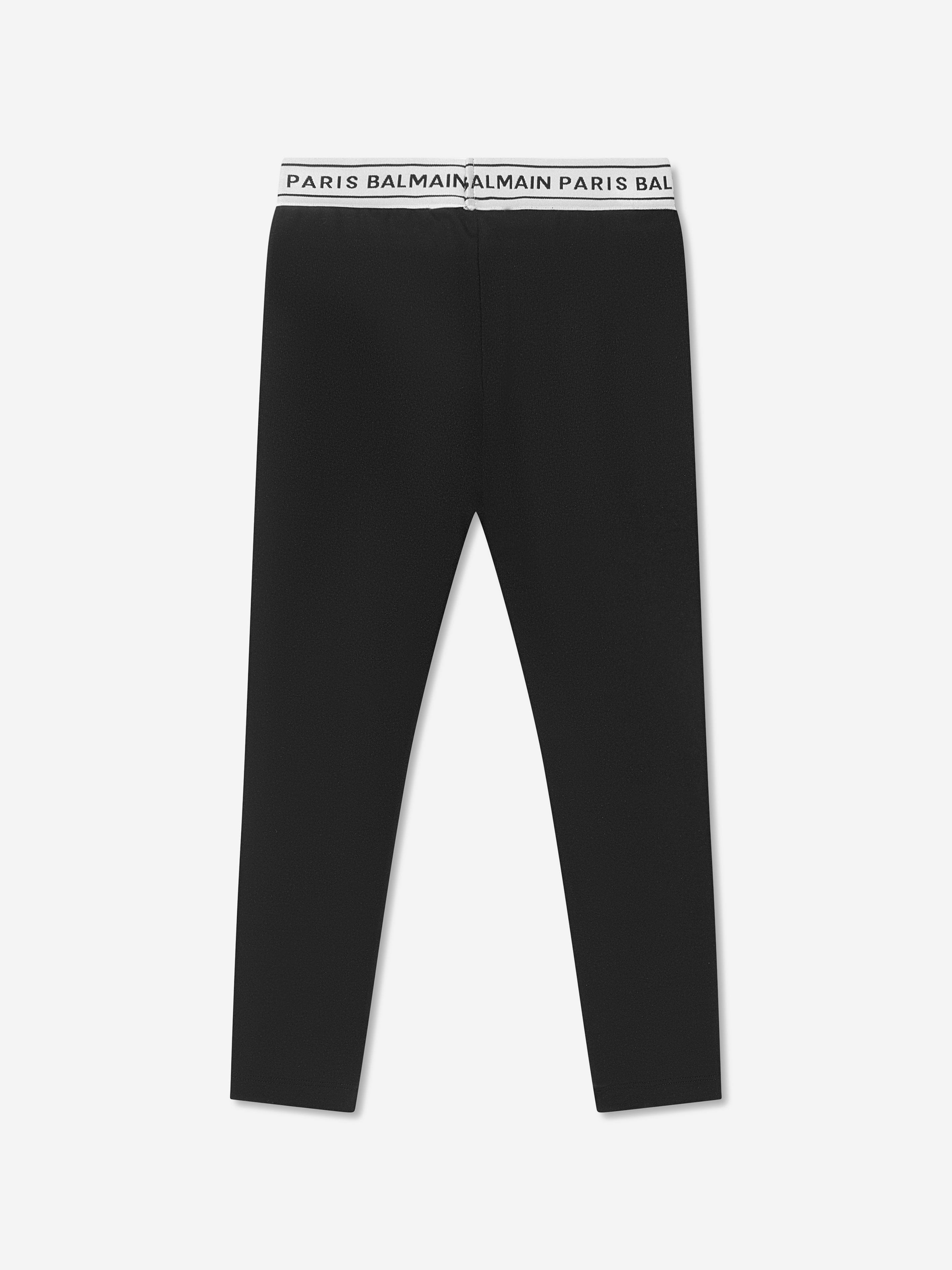 Balmain Girls Logo Leggings in Black