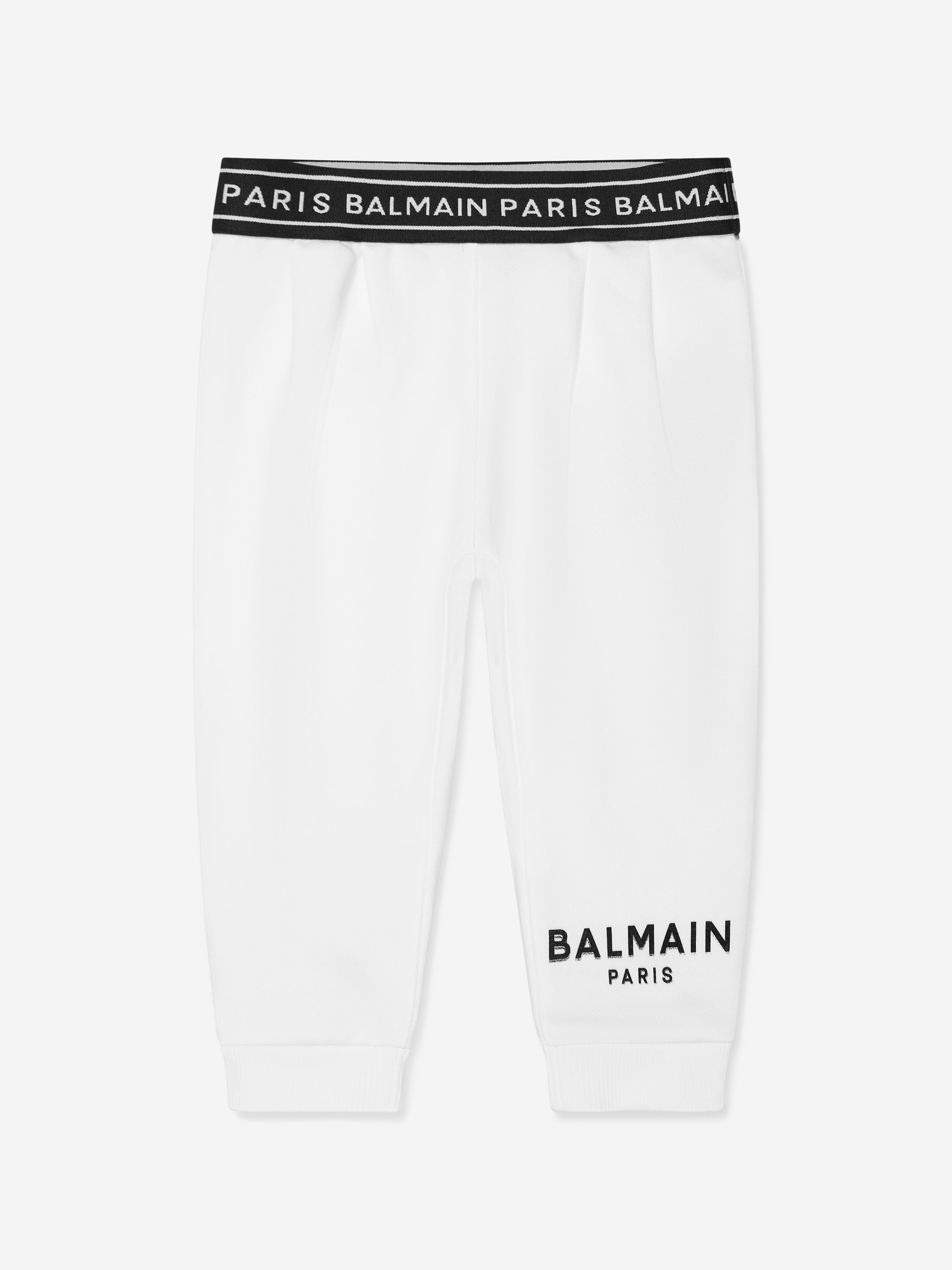 Balmain Baby Logo Joggers in White