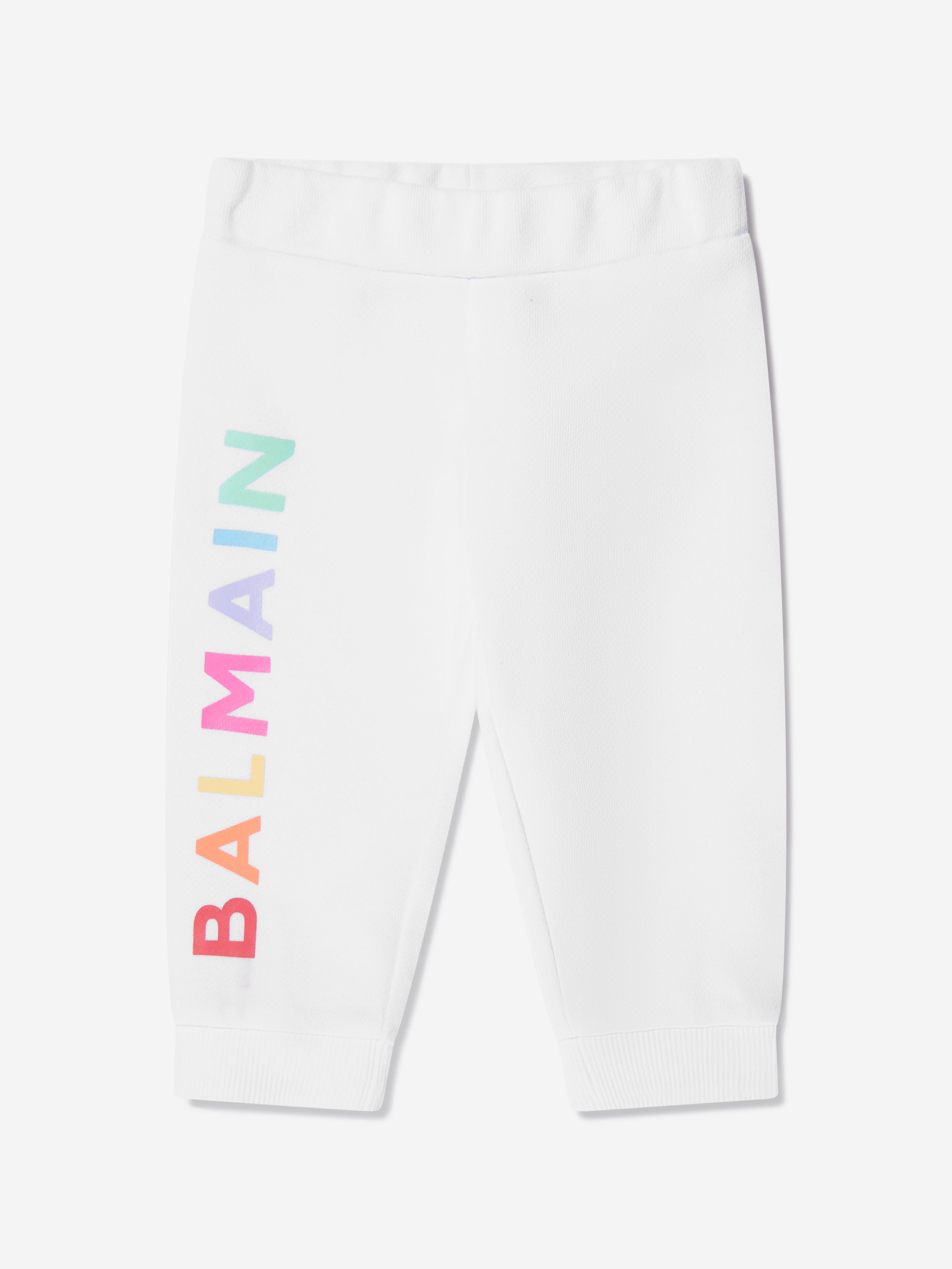 Balmain Baby Logo Joggers in White