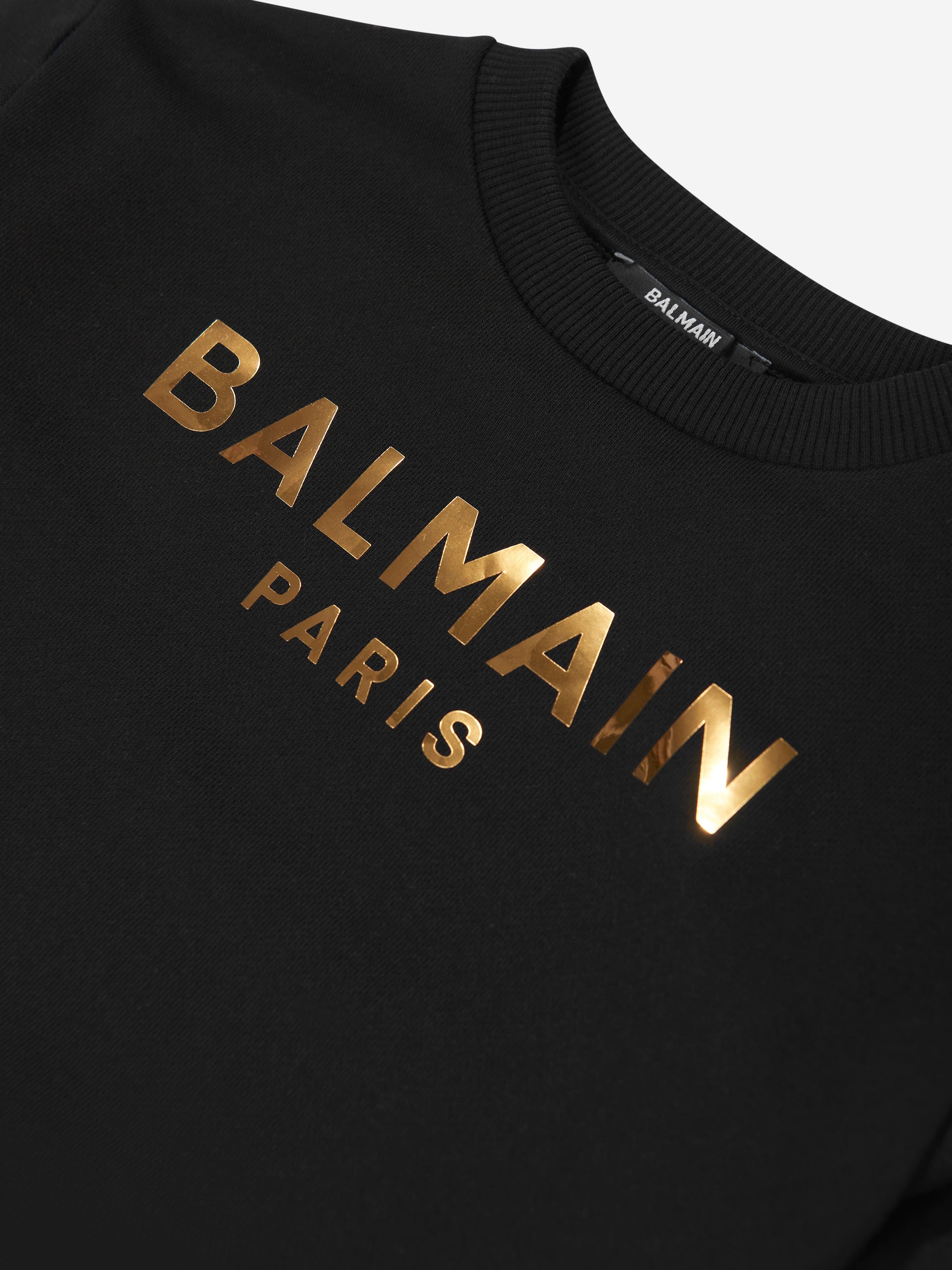 Balmain Boys Logo Sweatshirt in Black